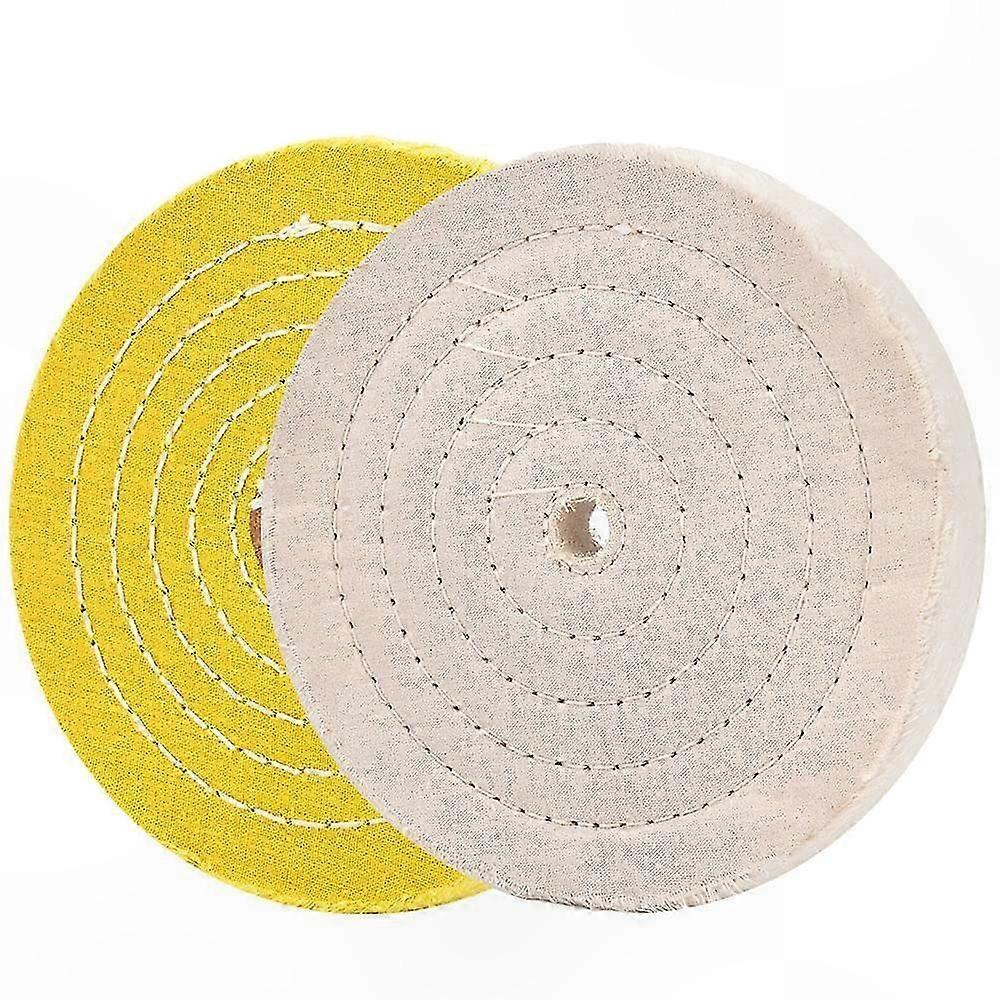 2-Pack Polishing Discs, 150mm Buffing Wheel Set for Table Polisher with Adapter