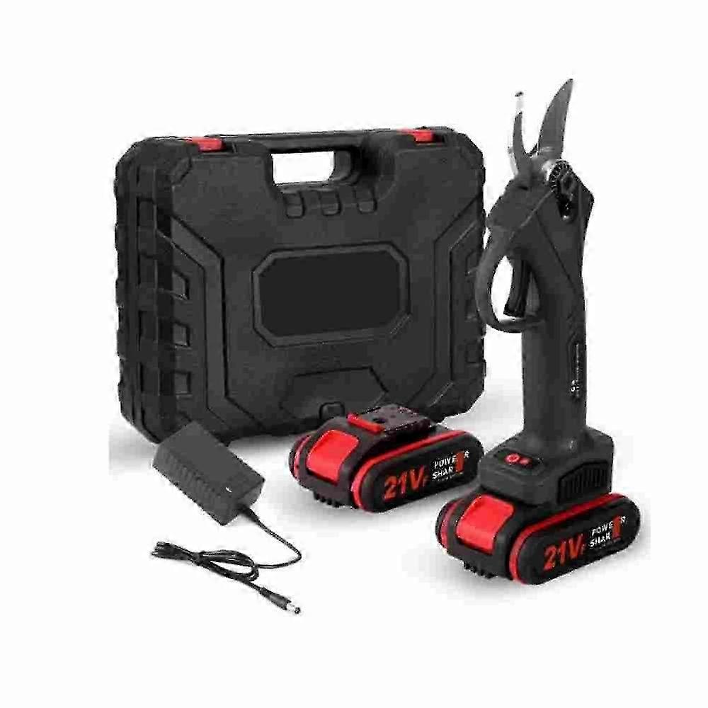 30mm Electric Pruning Shears Cordless Electric Garden Scissors Orchard Shrub Branch Fruit Tree Bonsai Pruning Garden Tools Eu Plug