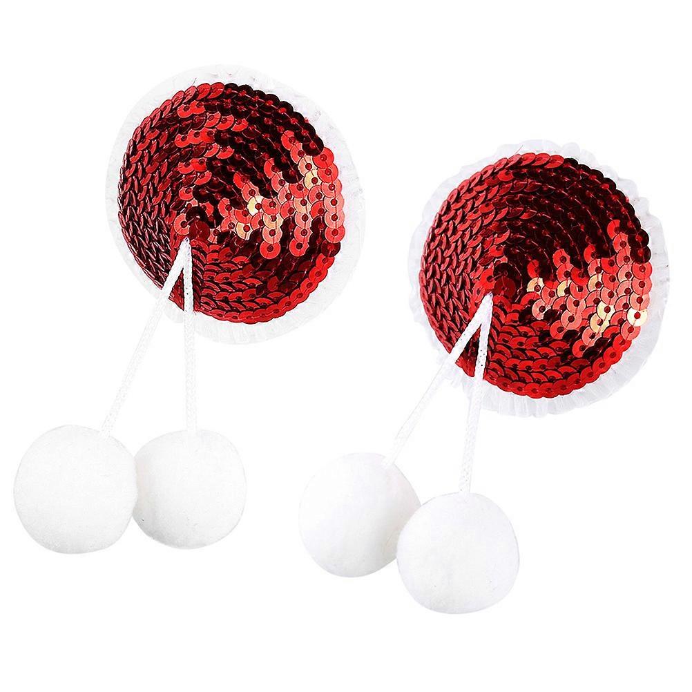 Sequin Tassel Cover Breast Pasties for Women Use 1Pair Red Underwear Accessories
