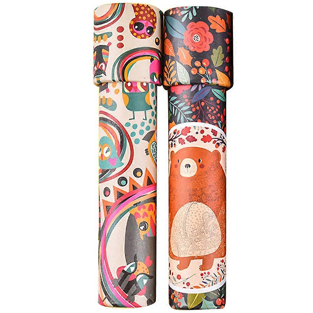 Funny Kaleidoscope 2PCS Cartoon Printed Kaleidoscope Toy Kids Exploring The World Random Style Educational Playthings