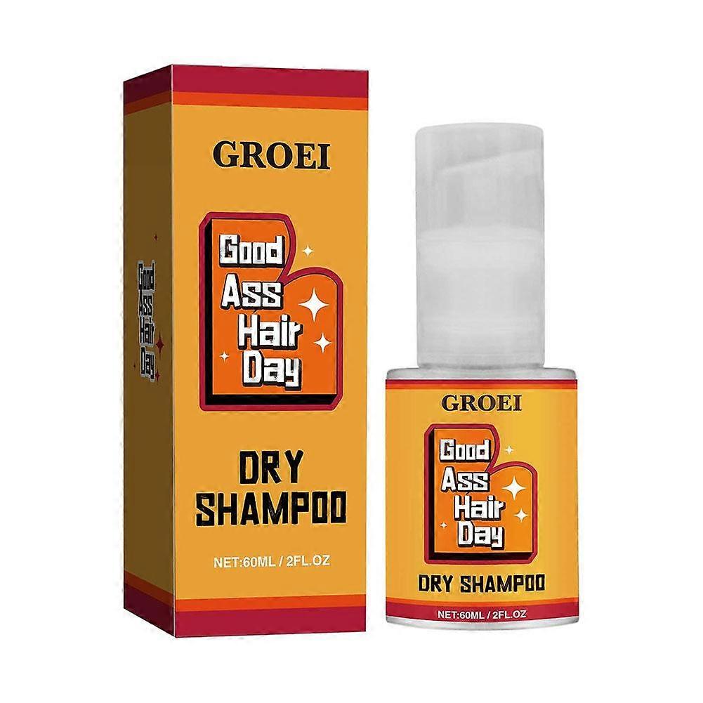 Cujmh No-Rinse Dry Hair Spray 60ml Yellow Formula with Instant Hair Refresh and Volume Boost Technology