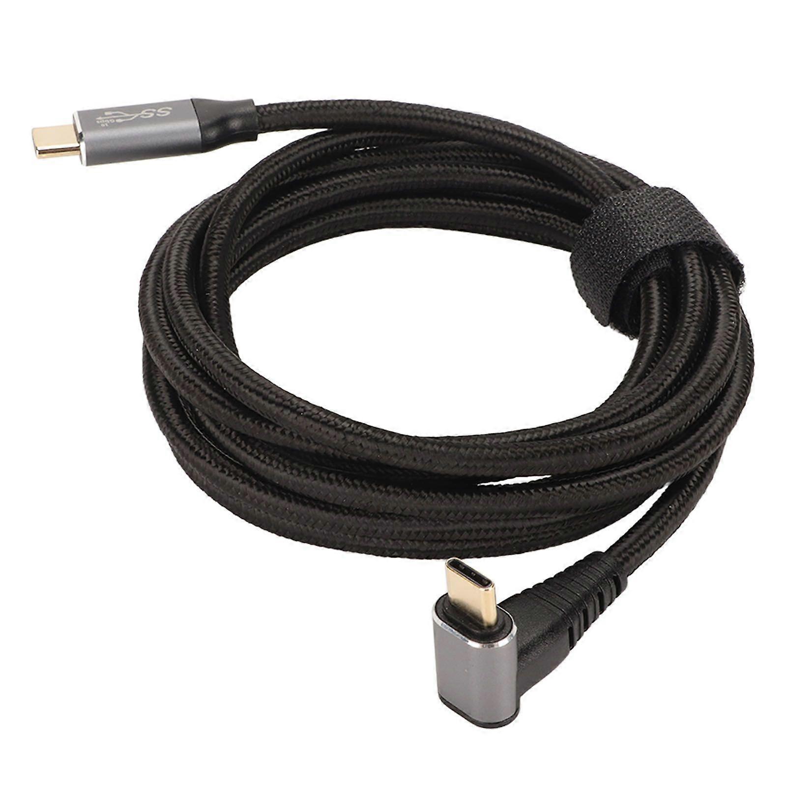 90 Degree USB C Cable 4K 60Hz Supports PD100W Type C 3.2 Gen2 Full Function USB C Fast Charging Cord for Steam Deck