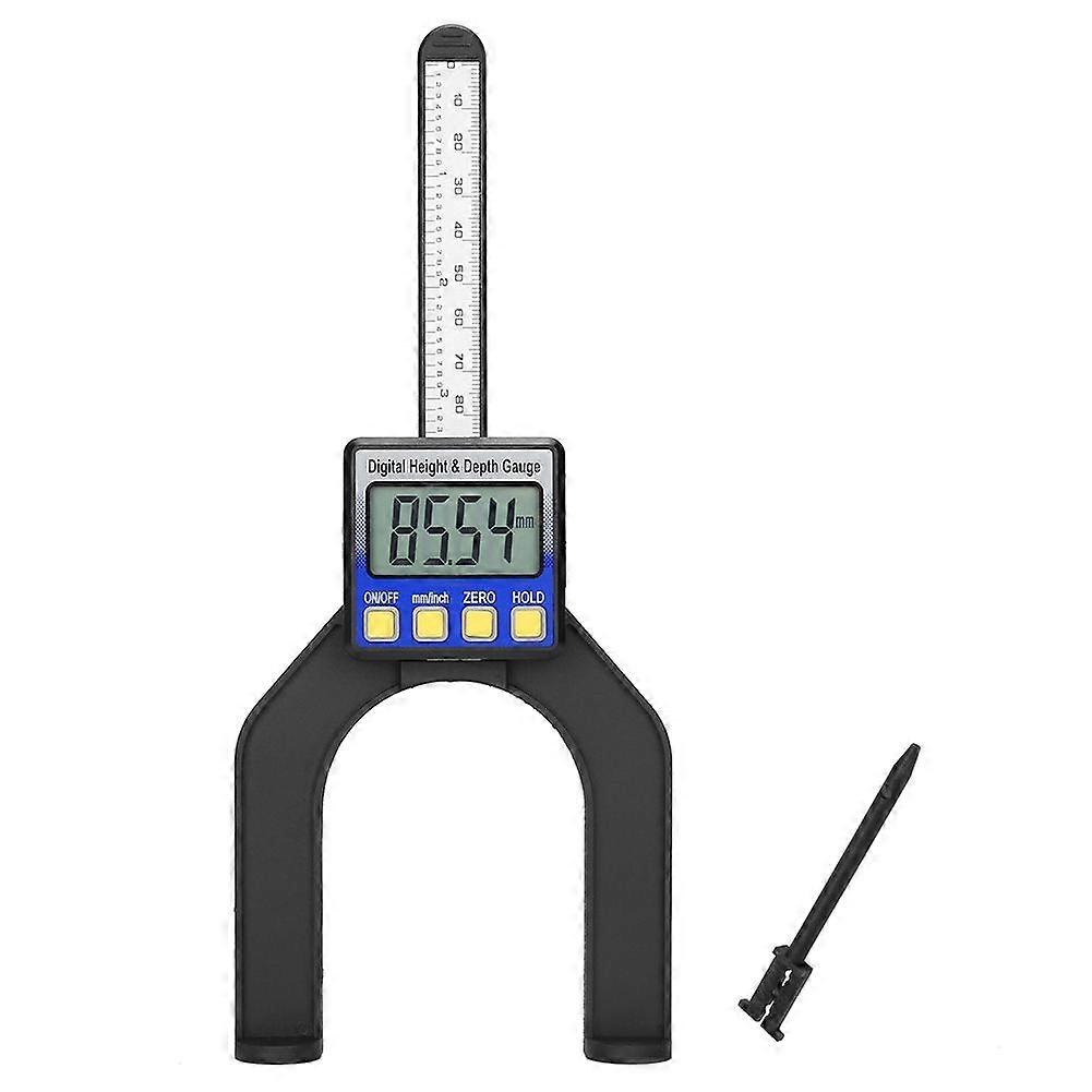 0-80mm Digital Precision Height Aperture Depth Gauge Ruler with Magnetic Feet Base