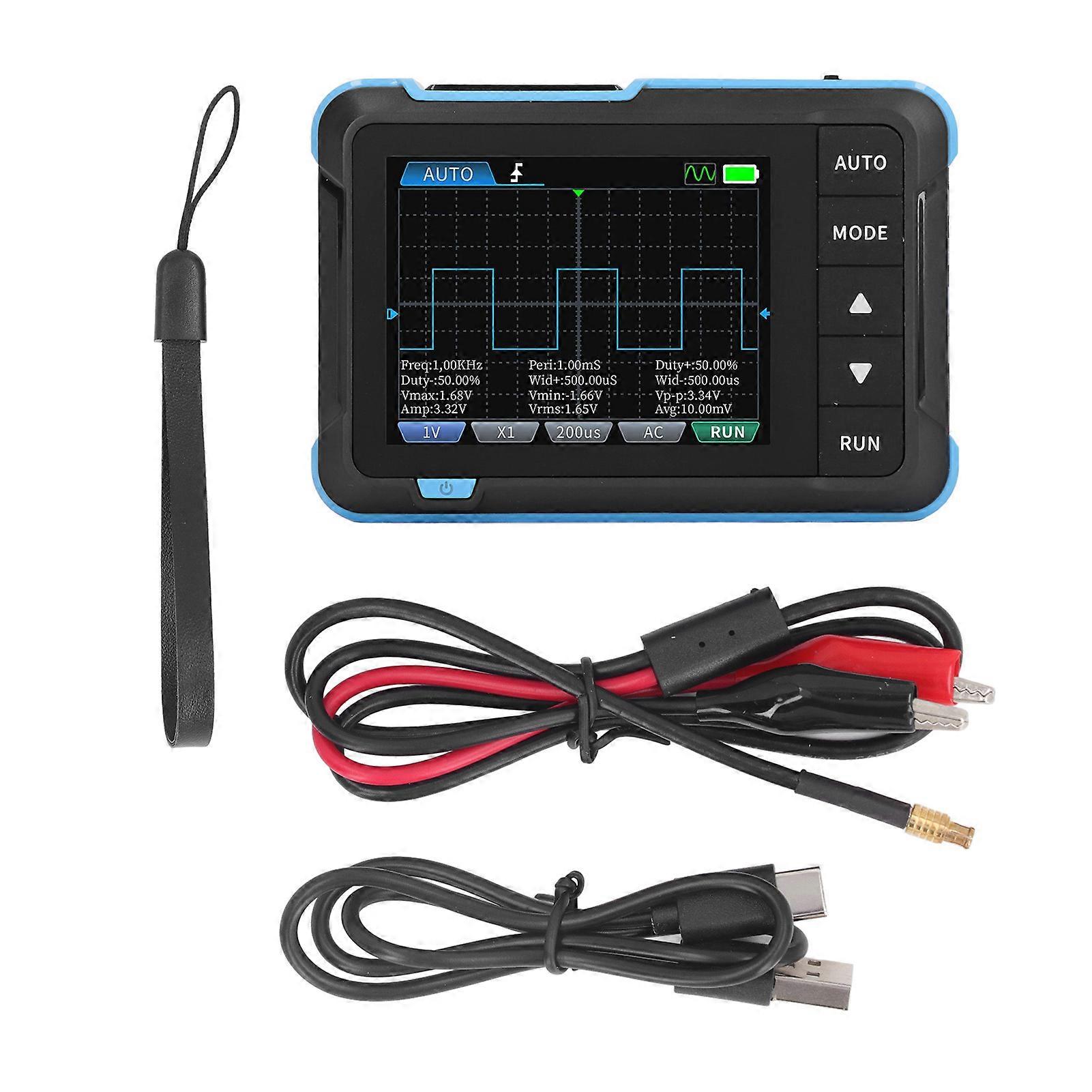 Mini oscilloscope portable 2,8 pouces TFT, bande passante 1 Mbit/s, fréquence d'échantillonnage 5,0 MS/s, oscilloscope numérique