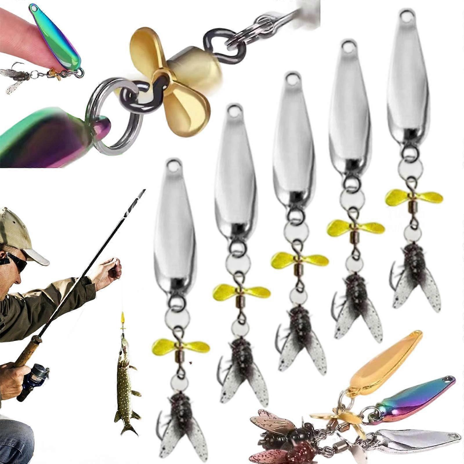 Metal Propeller Fishing Lure With Scent Soft Bait Sequin Fly Propeller Bait Catfish Bait