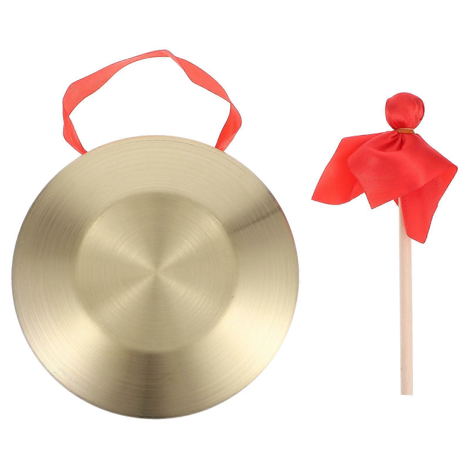 Chinese Traditional Copper Gong Instrument for Kids 4Sets Handheld