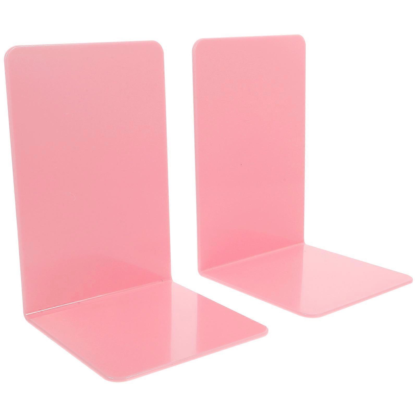 Decorative Bookends Pink Desktop Organizers for Office 8Pcs