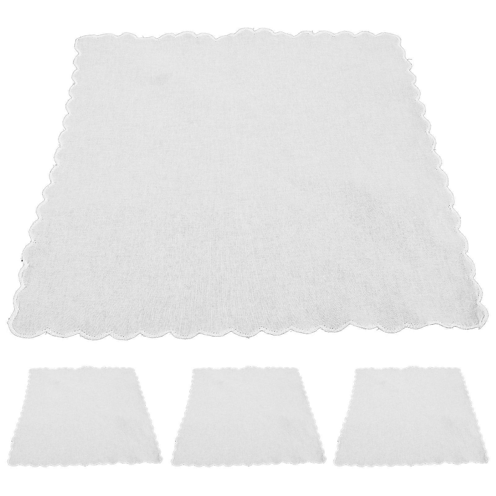 Square Handkerchief Cotton Handkerchief for DIY Crafts 16 Sheets