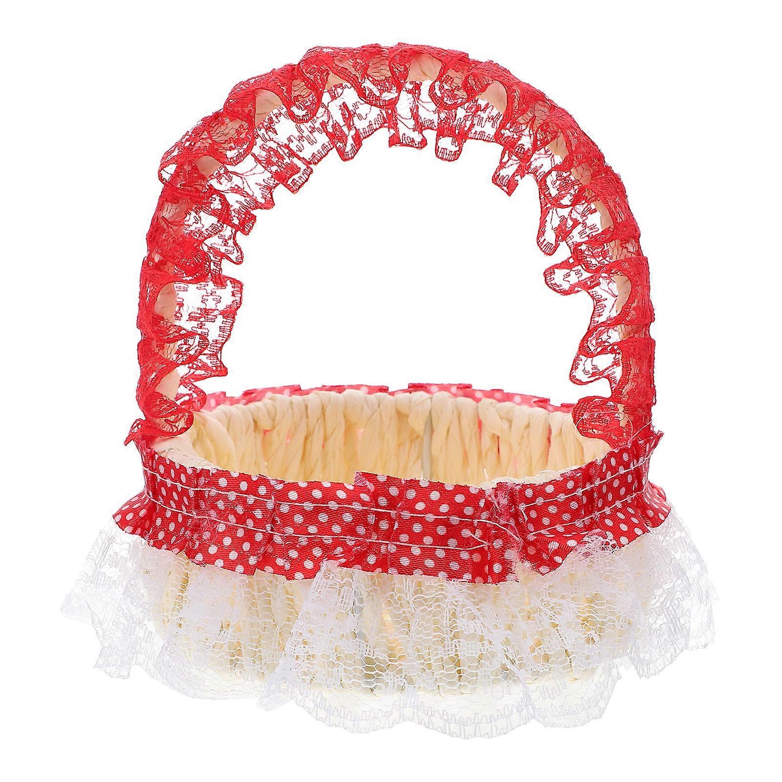 Multi-Functional Flower Basket Woven Storage Basket for Home Use 4Pcs