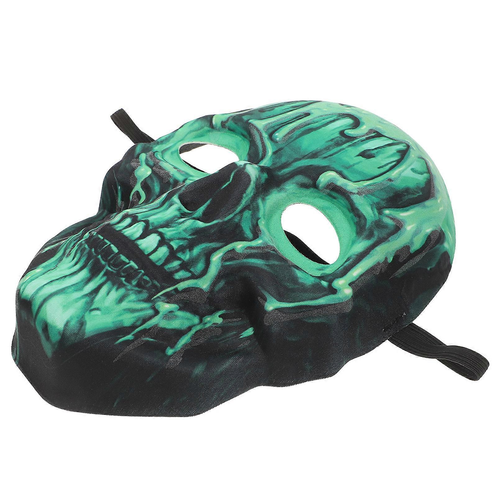 Glow In The Dark Luminous Skull Mask For Adults Halloween Costume Party Spooky Effect 3Pcs