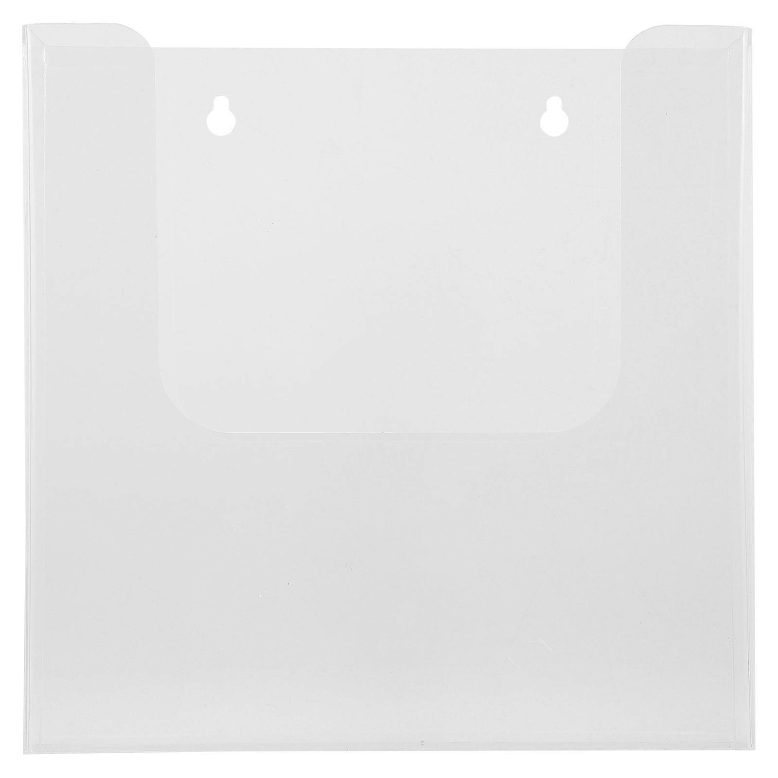 Wall File Holder Acrylic Magazine Rack for Storage 4Pcs Transparent Design