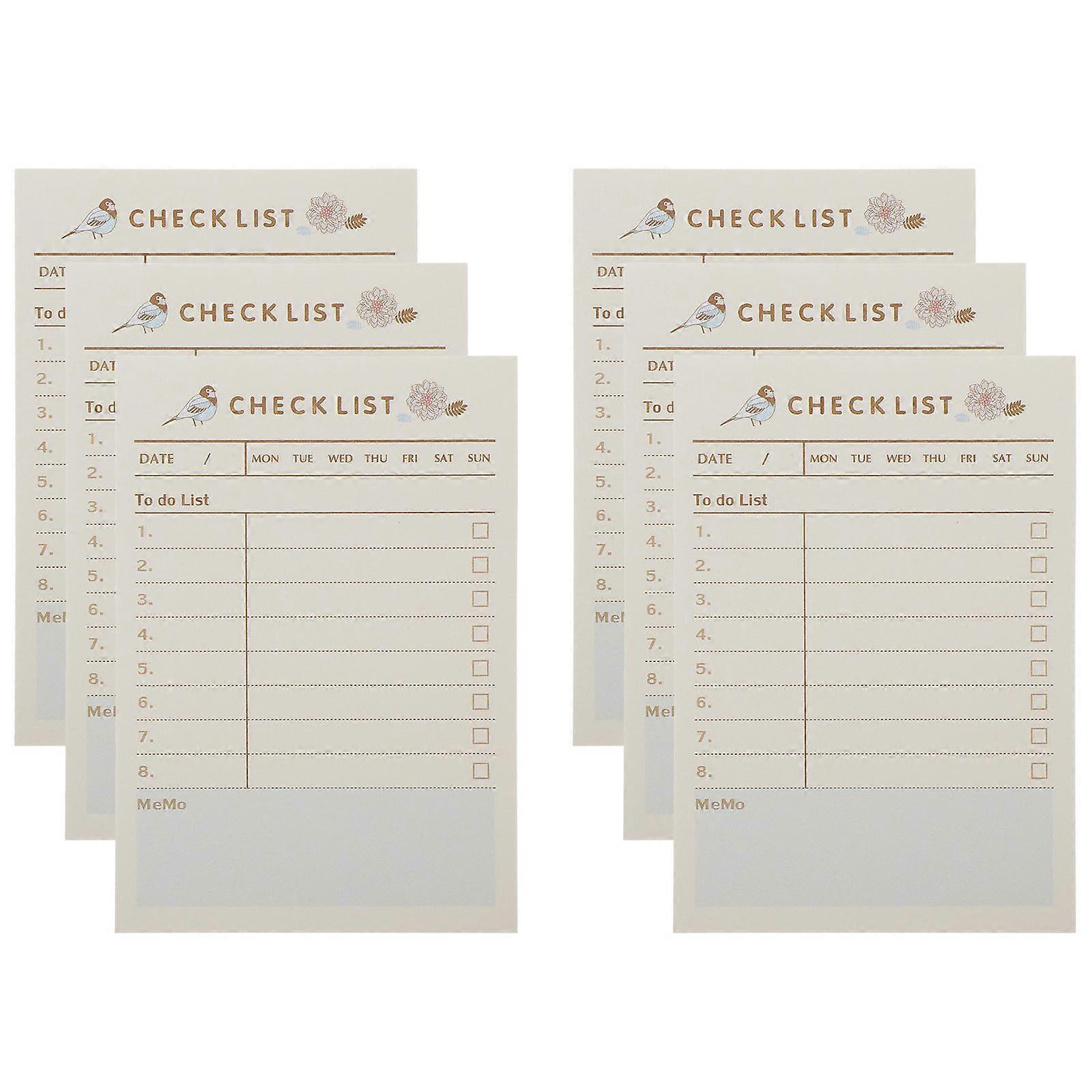 Portable to-Do List Self-Adhesive Memo Pads for Writing 5Pcs