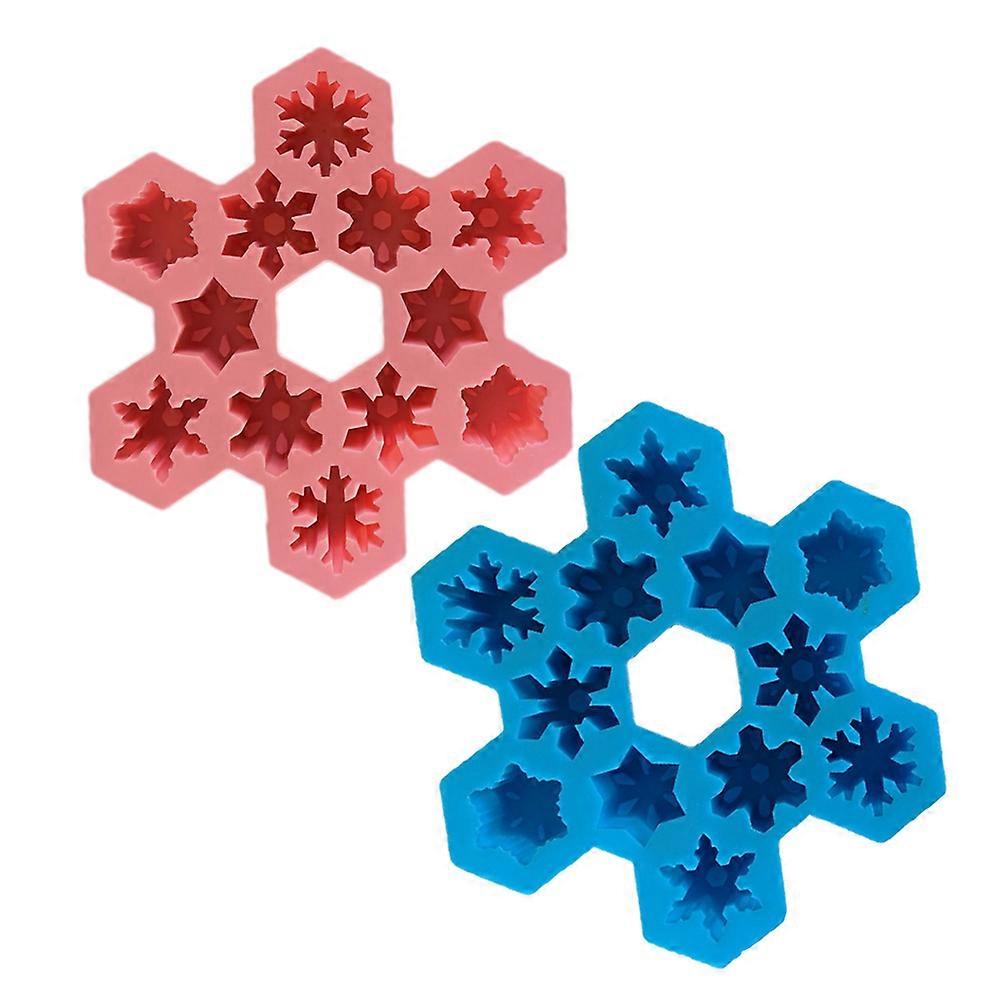Silicone Molds Snowflake Chocolate Molds for Baking 4Pcs Assorted Color