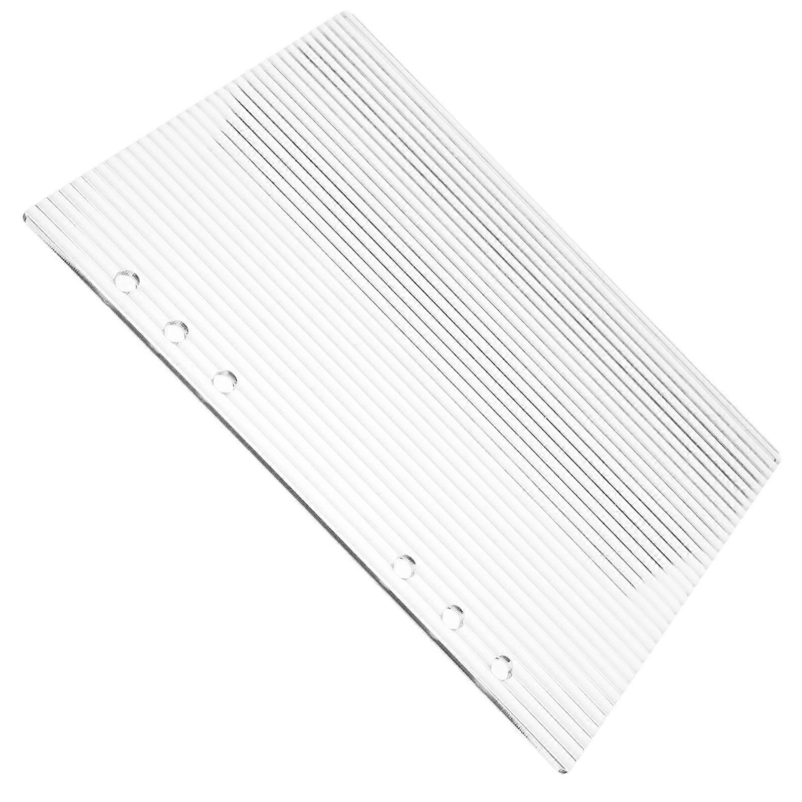 A5 Acrylic Binder Notebook Cover Travel Planning 6Ring Mechanism Rectangular Shape Transparent 1Pack