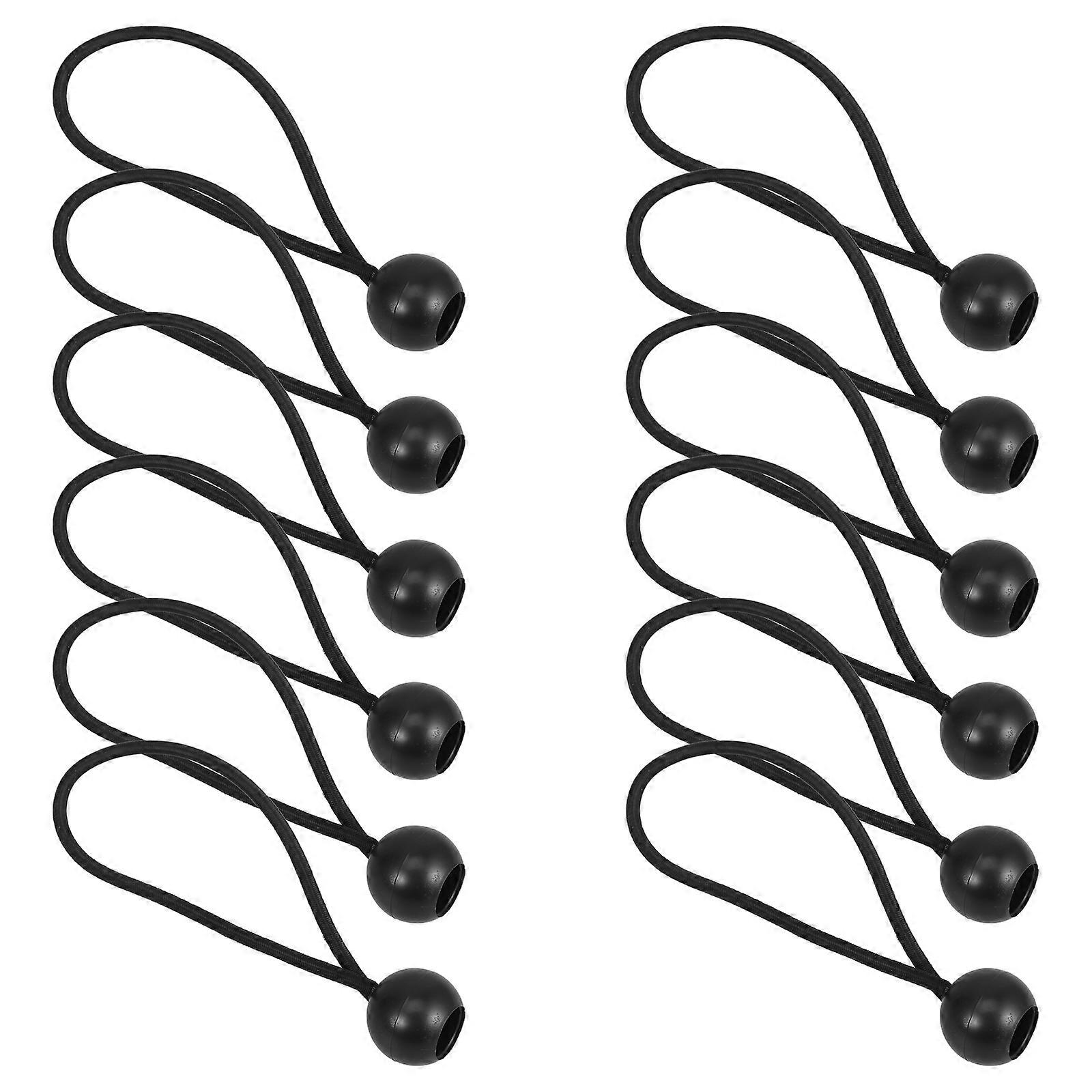 12Pcs Elastic Bungee Tie Down Cords with Balls for Securing Outdoor Equipment