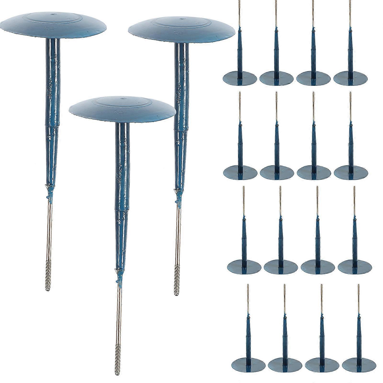 Tire Patch Tools Tire Repair Patch Plug Kit Emergency Repair 20Pcs Rubber Iron Durable Multi-Functional Blue