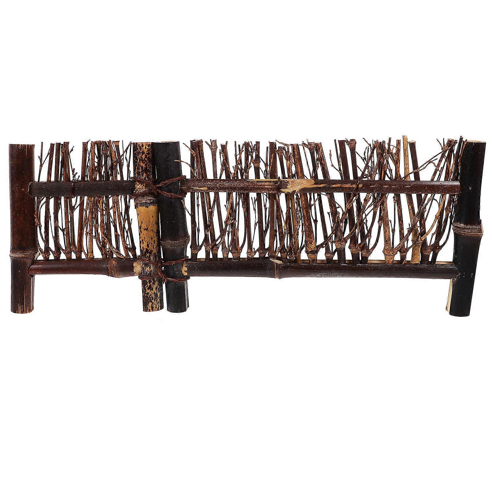 Bamboo Fence Shape Food Display For Tea Lovers And Cooks Featuring And Rustic Design 1Pcs