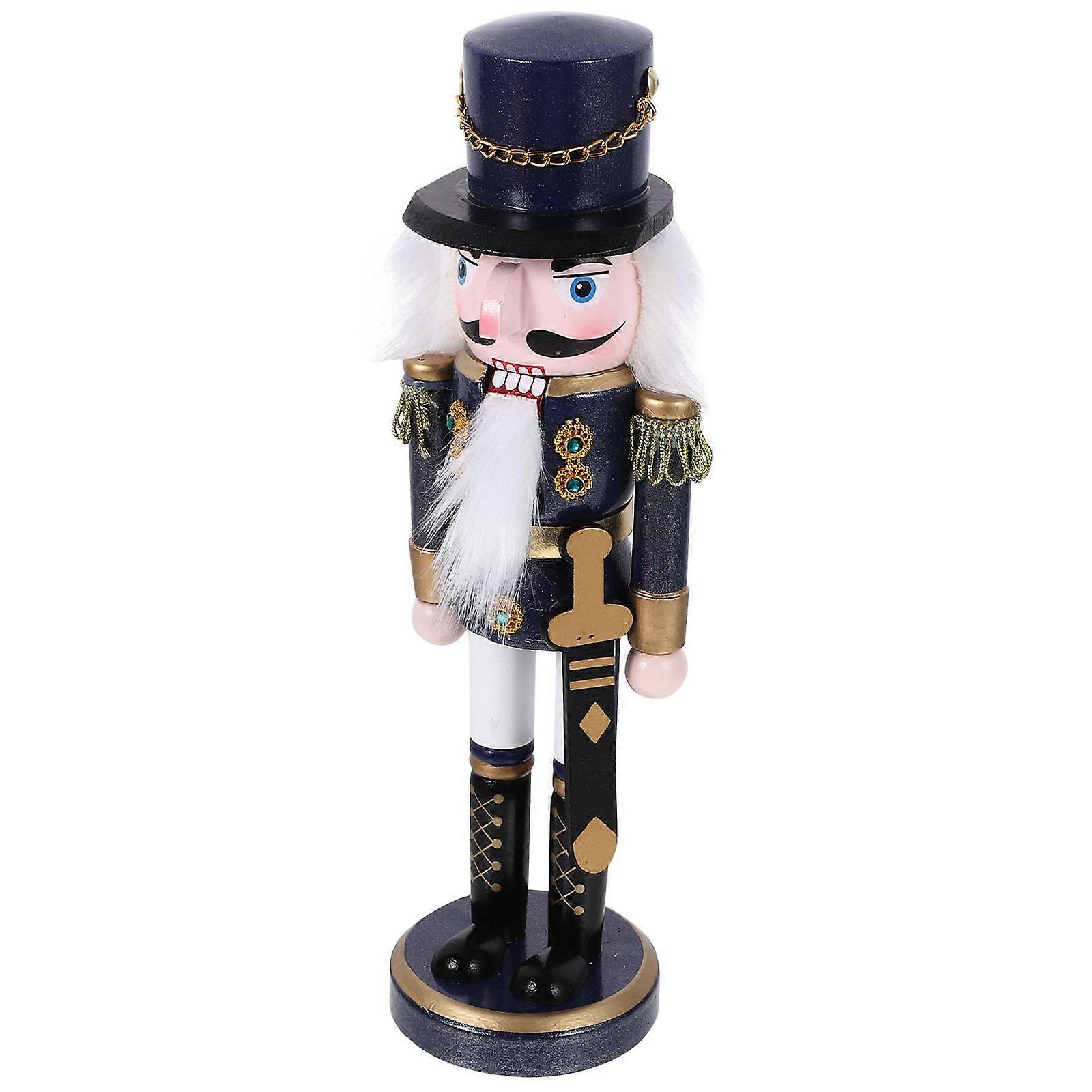 3Pcs Wooden Nutcracker Decoration Soldier Shape For Christmas Party In Multi Color Crafted For Home And Family Enjoyment