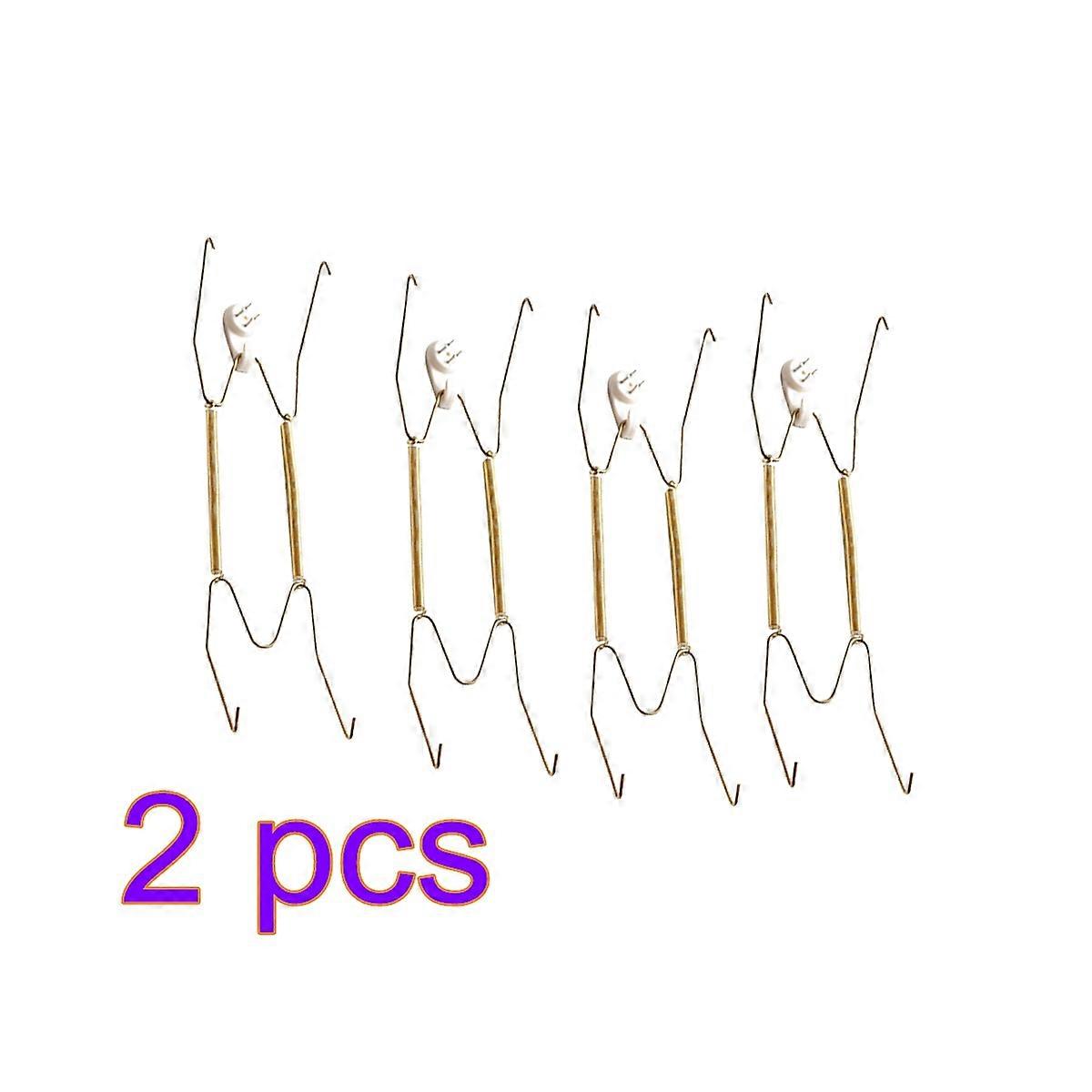 Spring Wall Plate Hangers Metal Hanger for Plate with Hooks 8Pcs Gold
