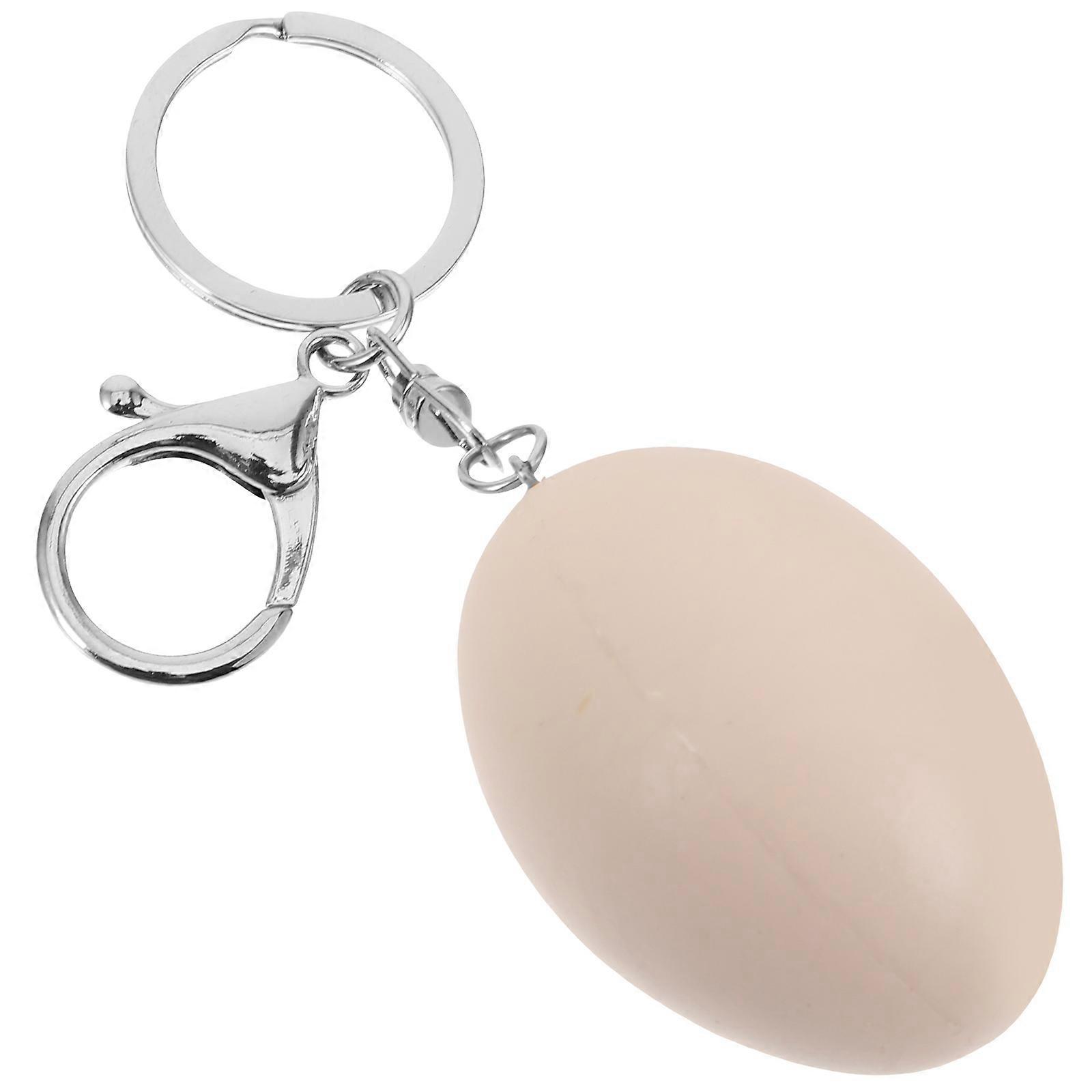 Egg Keychain Hanging Decoration for Keys 4Pcs PVC Material Key Ring Pendant