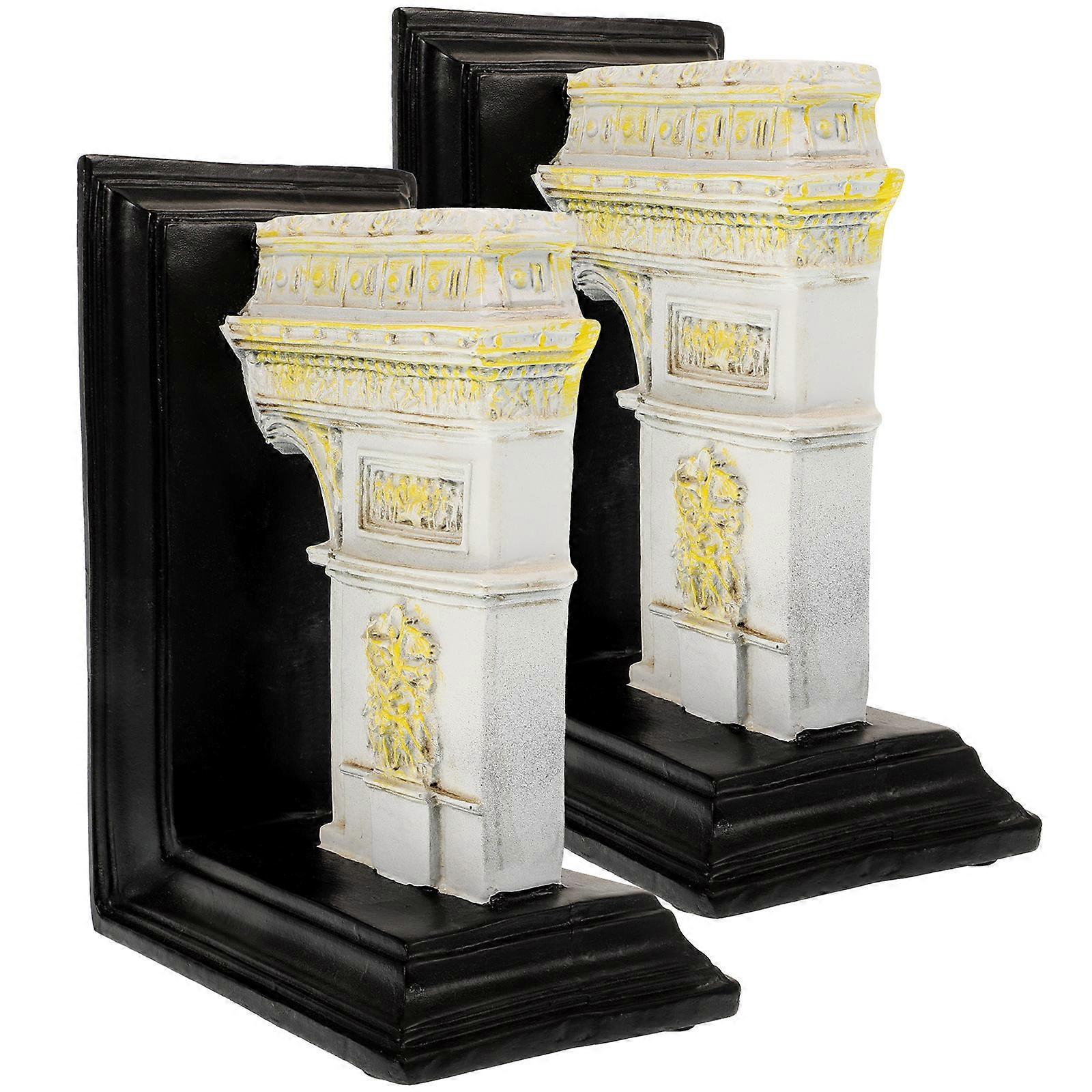 Bookends for Shelves Ancient Roman Arc Design for Holding Use 2Pcs