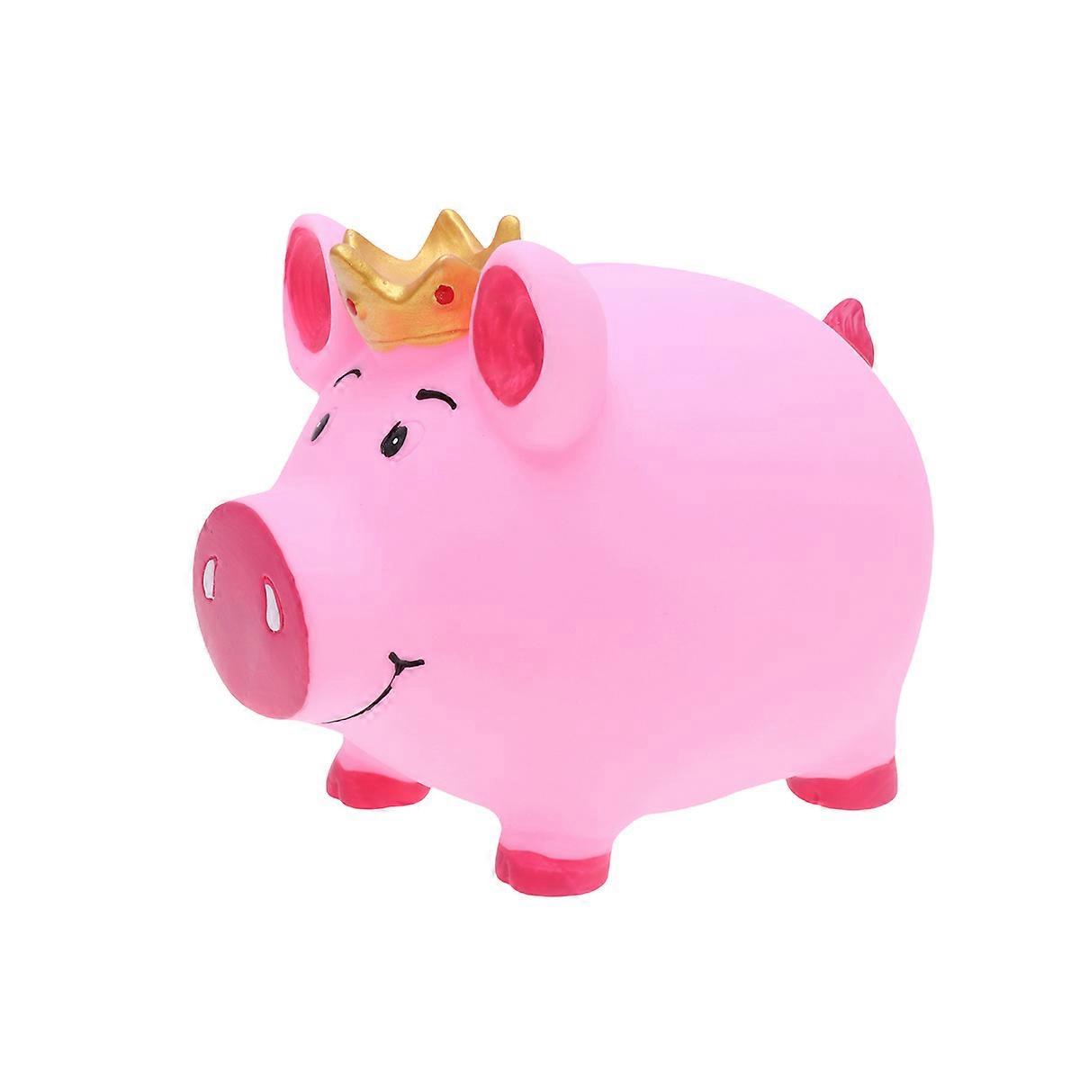 Storage Box Pink Crown Pig for Kids 3Pcs Desktop Currency Save