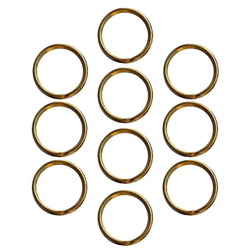 10 Pieces Brass Round Split Key Chain Rings Key Holder Loop DIY Craft 25mm