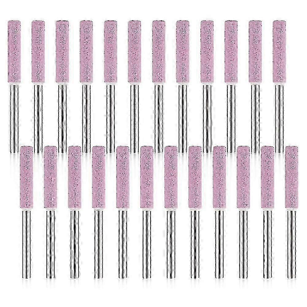 24 Pack Chainsaw Sharpener Grinding Stones Polishing Grinding Tool for Chainsaw Sharpener 3X4.8mm-Good