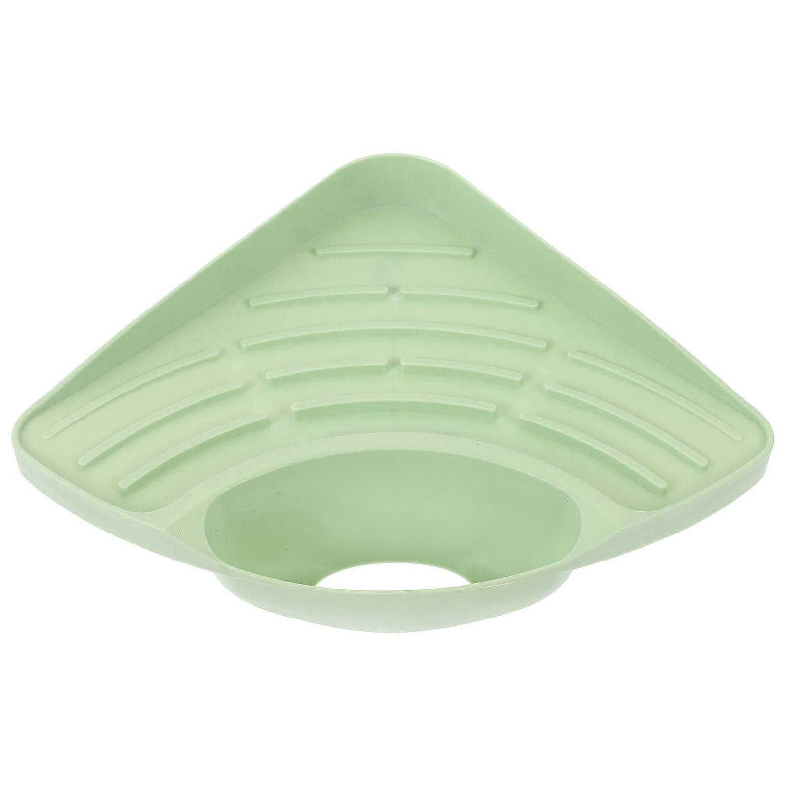 Sponge Holder Suction Multifunctional Kitchen Sink Organizer Green