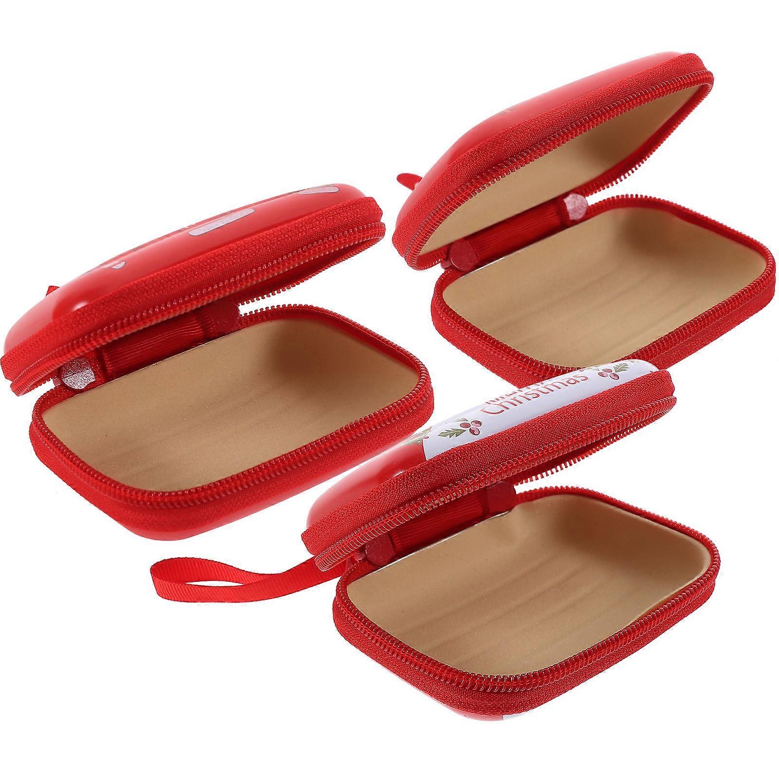 Stylish Holiday Coins Boxes 15 Pcs Christmas Zipper Closure Storage Solution For Backpack And Shoulder Bag Assorted Color