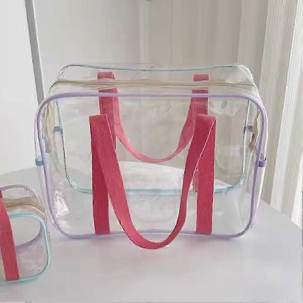 PVC Transparent Beach Bag with Shoulder Strap for Swimming and Toiletries