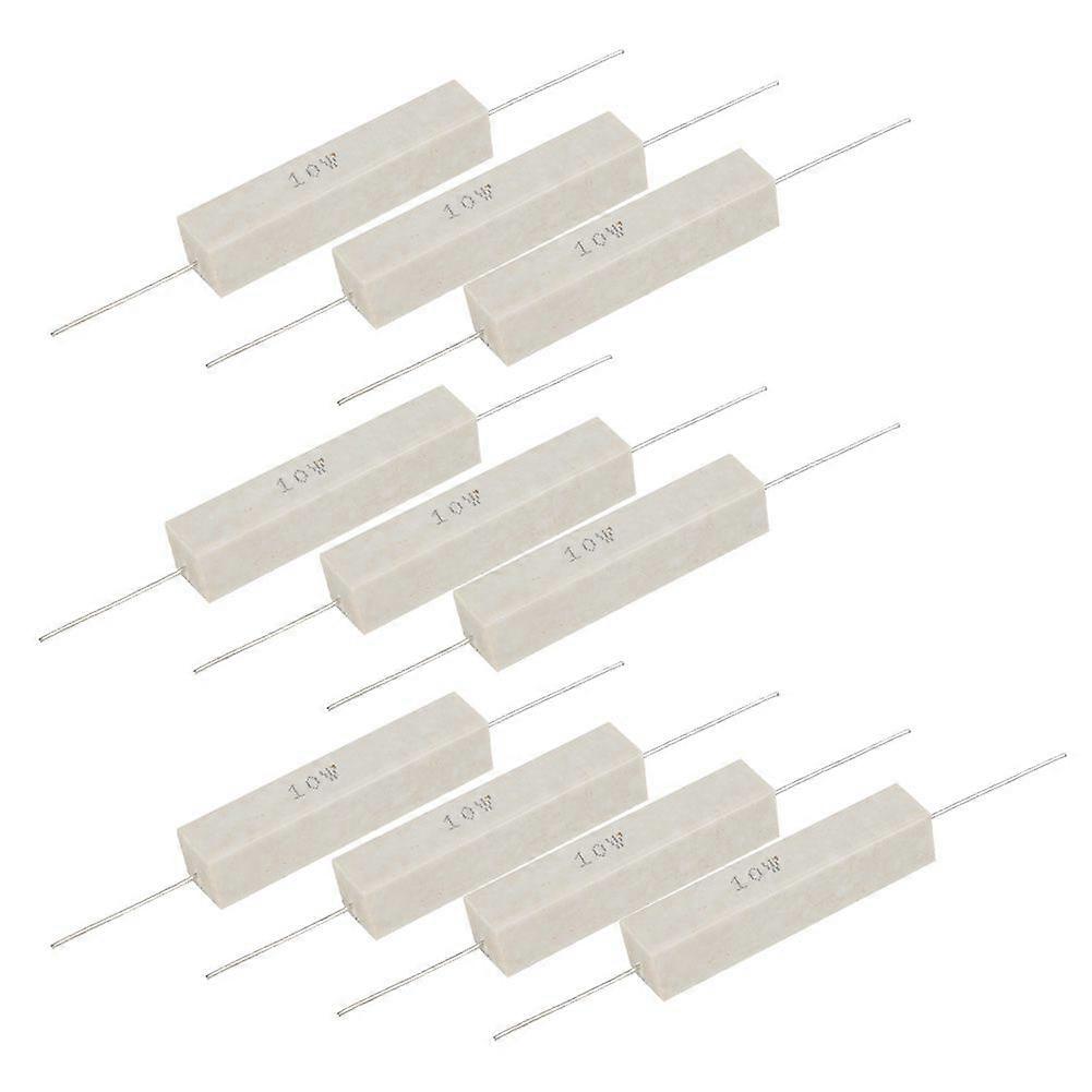 10Pcs Cement Resistor Power Resistance Stable Performance High Accuracy 5% 10W(1K)