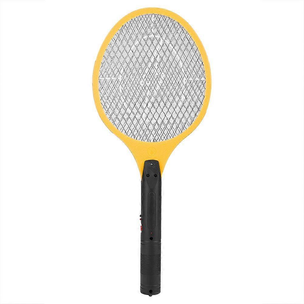 Cordless Rechargeable Electric Fly Mosquito Swatter Bug Zapper Racket Insects Killer Yellow