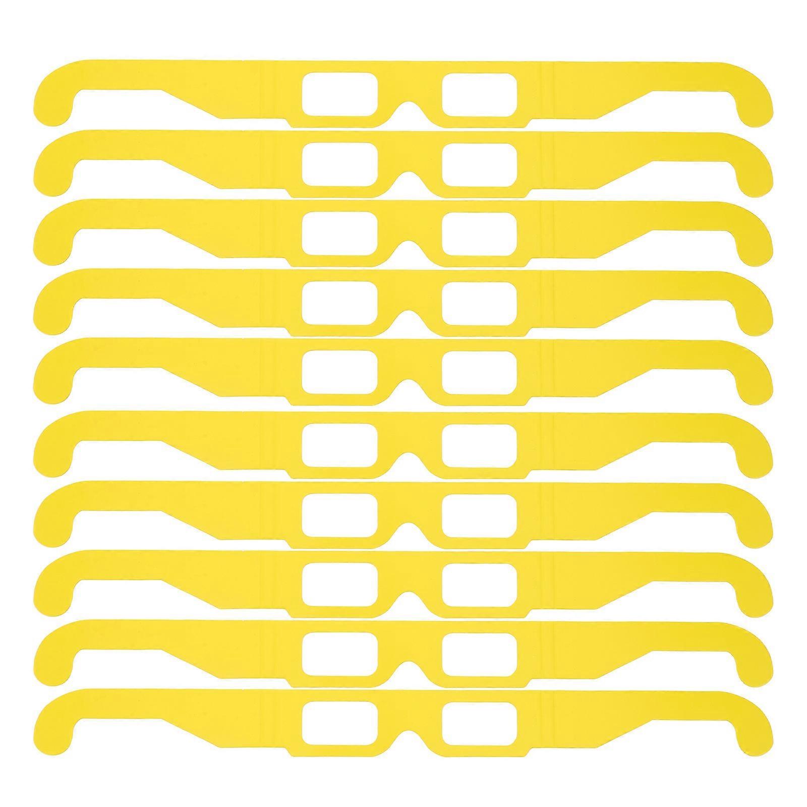 Rainbow Diffraction 3D Glasses for Music Party 100Pairs Yellow Paper