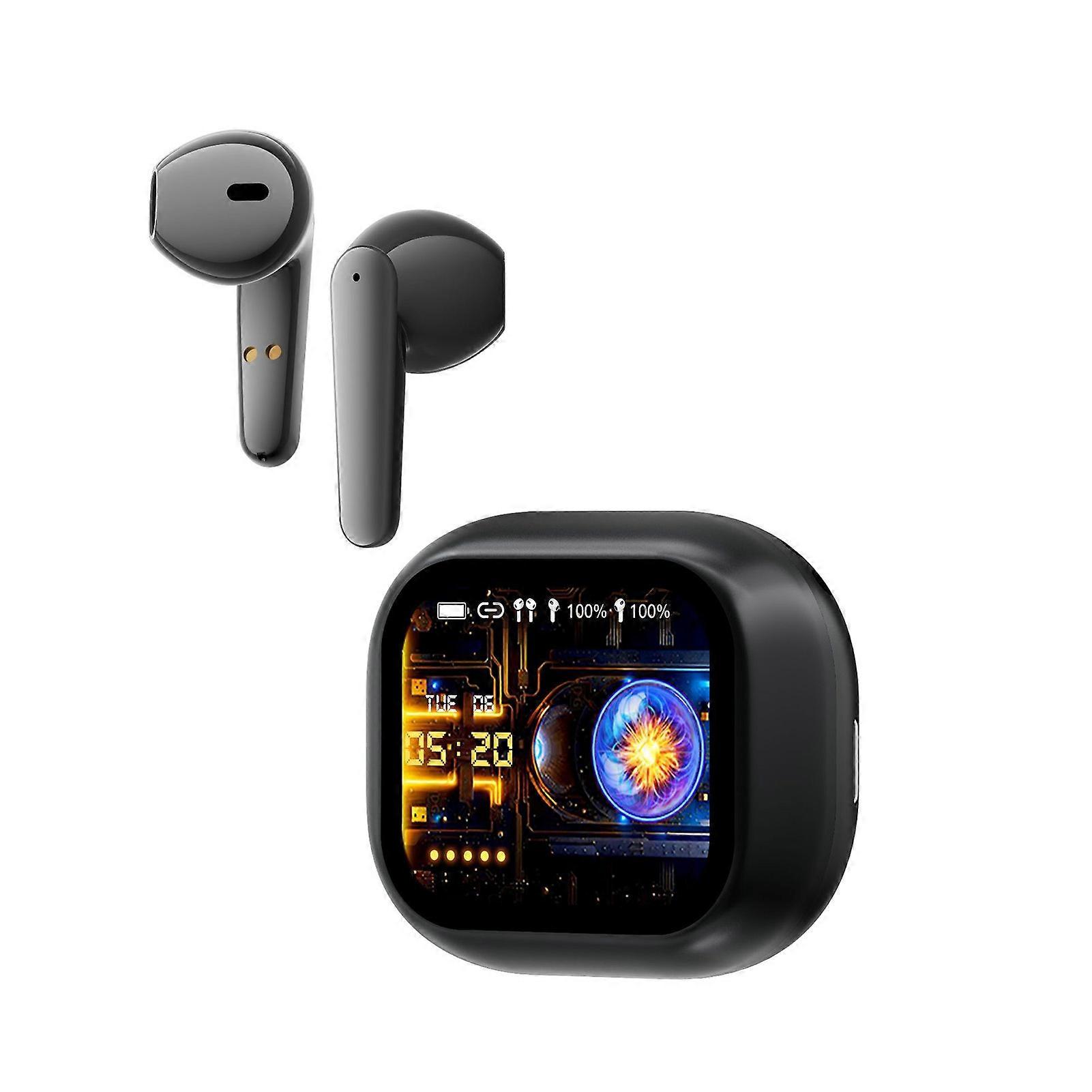 ABS Smart Touch Screen Earphones Text-to-image Generation Type-C Charging Touchscreen Headphones