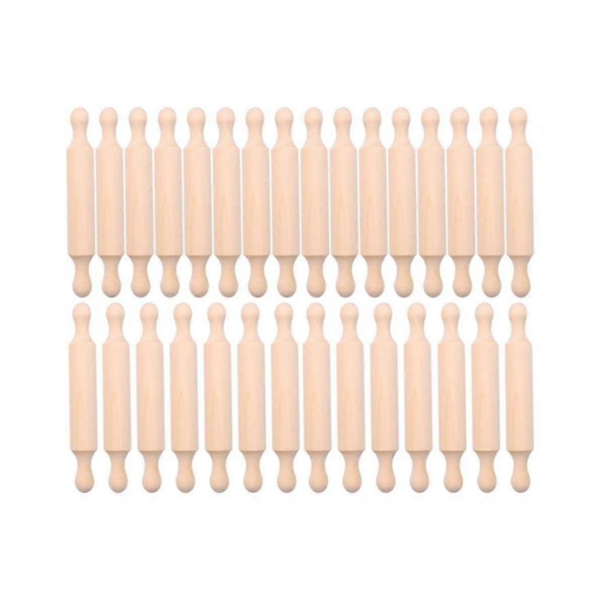 20 stycken minikavel i trä, 15 cm lång, liten kavel för köksbakning, degrulle i trä