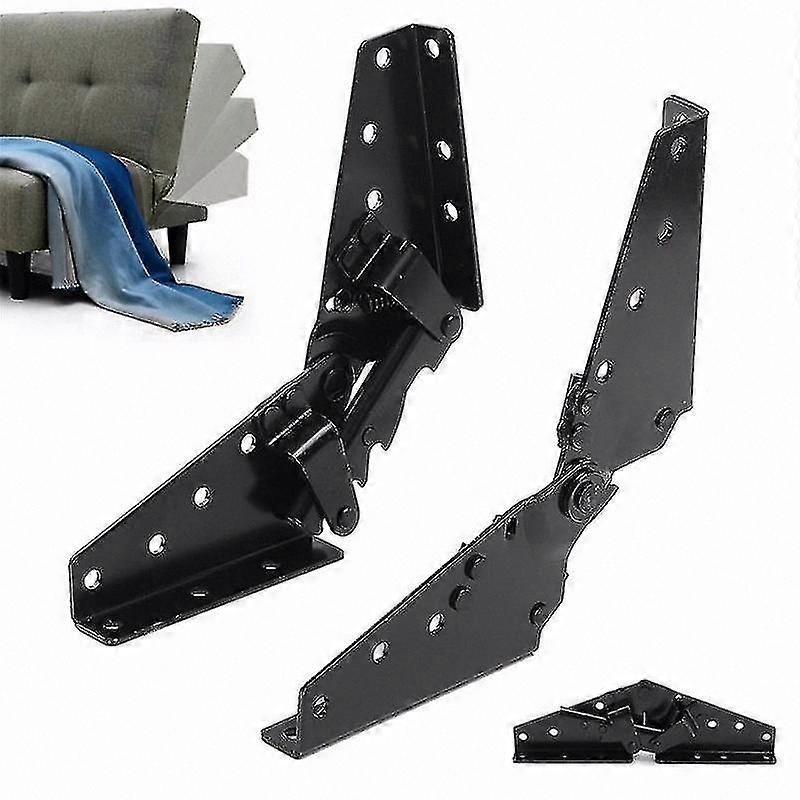 Adjustable Hinge for Folding Beds and Sofas, 3-Position Angle Mechanism with Brackets (2 Sets)