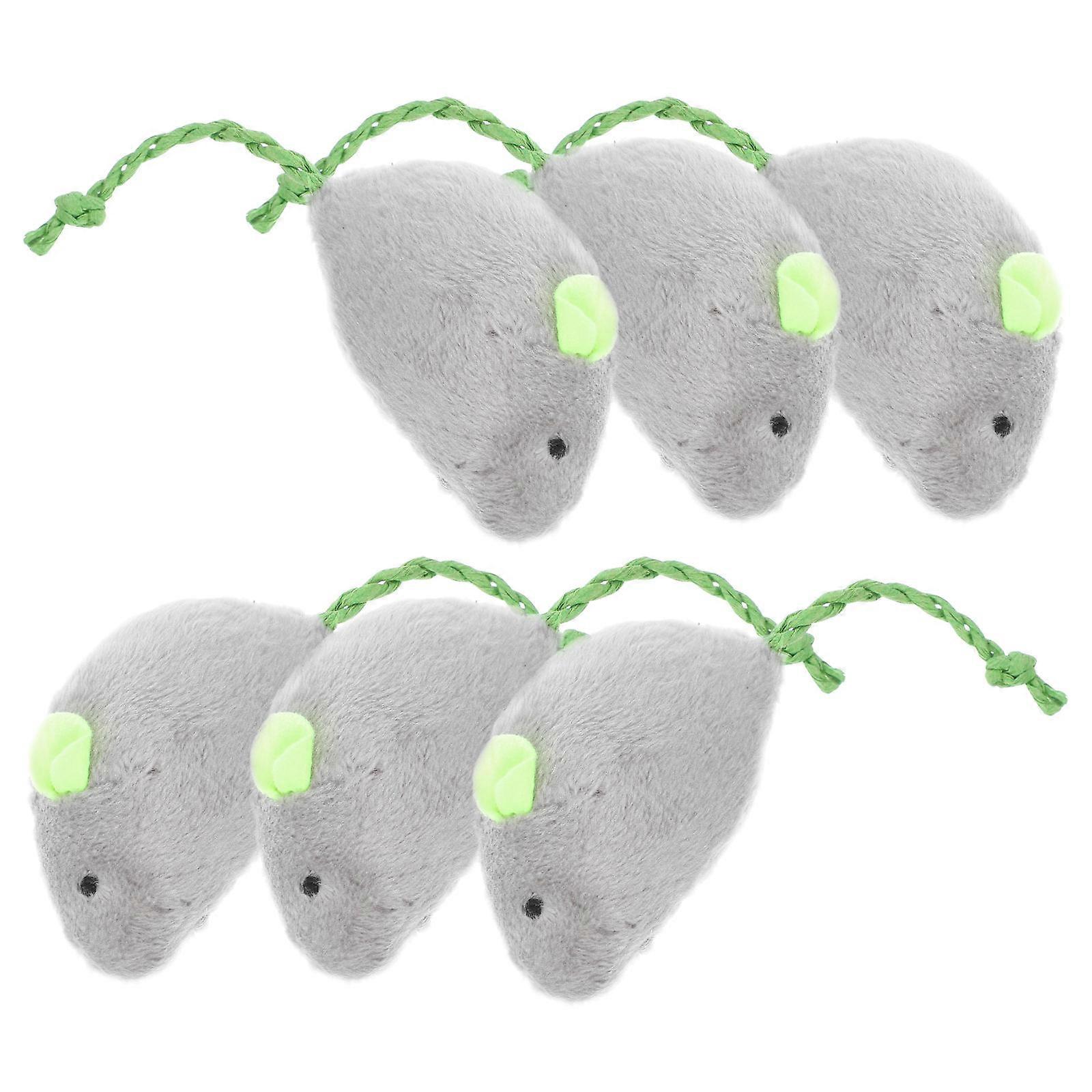 30Pcs Plush Mouse Cat Toys for Boredom Relief Interactive Chew Toys