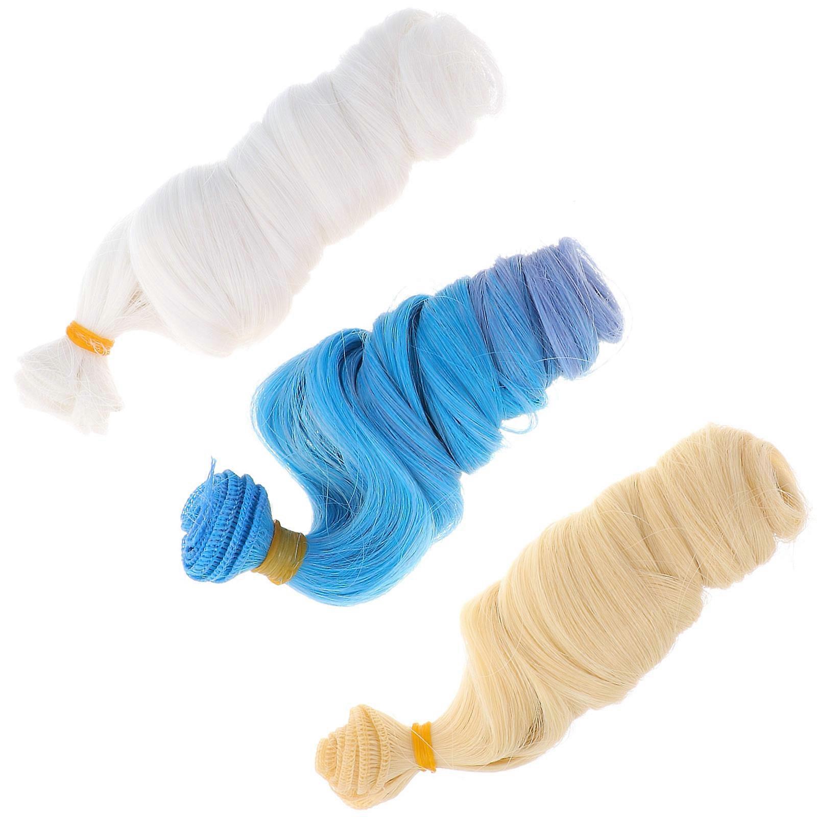 High Temperature Doll Wig Hair Extensions for Decoration Use 6Pcs