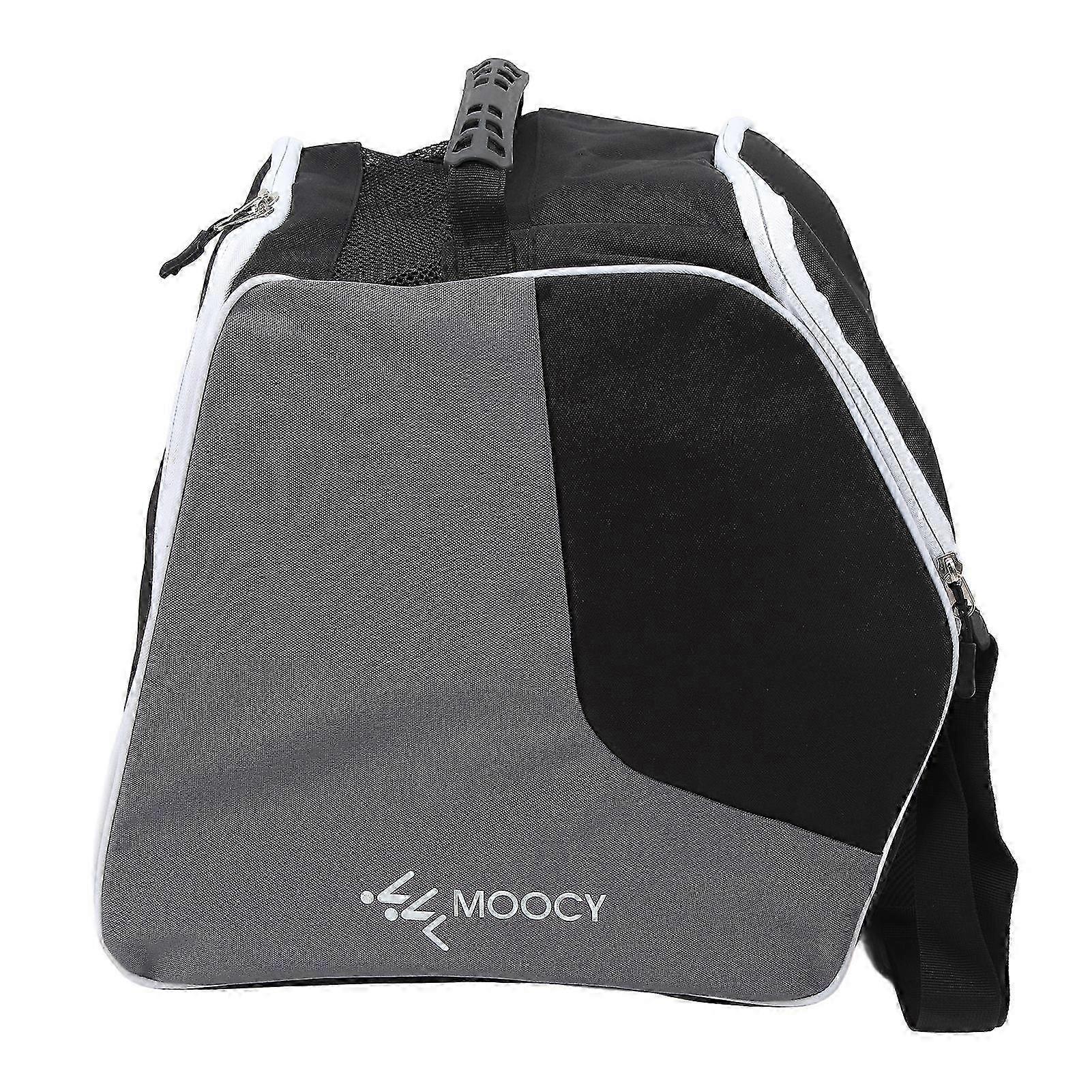 25-26 Ski Boot Bag Black Waterproof Large Capacity Snowboard Boot Storage Bag for Ski Helmets Goggles Gloves