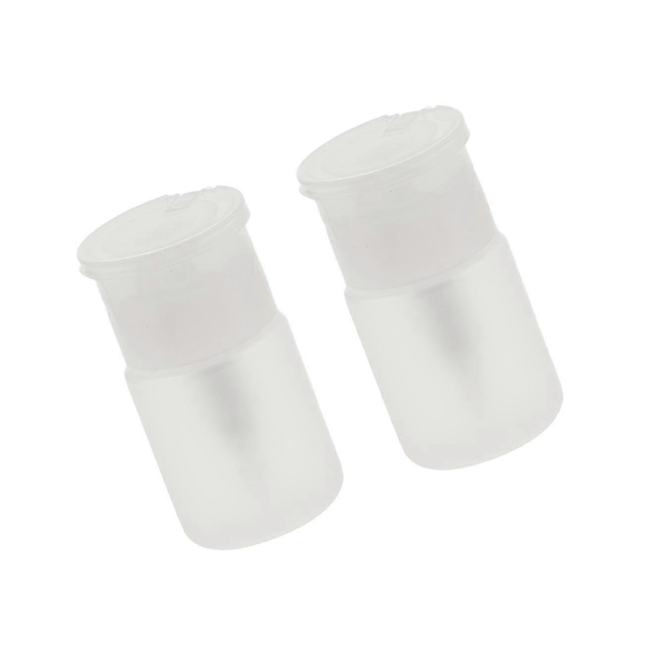 2x Nail Polish Remover Liquid Push Down Press Pumping Pump Dispenser Bottle