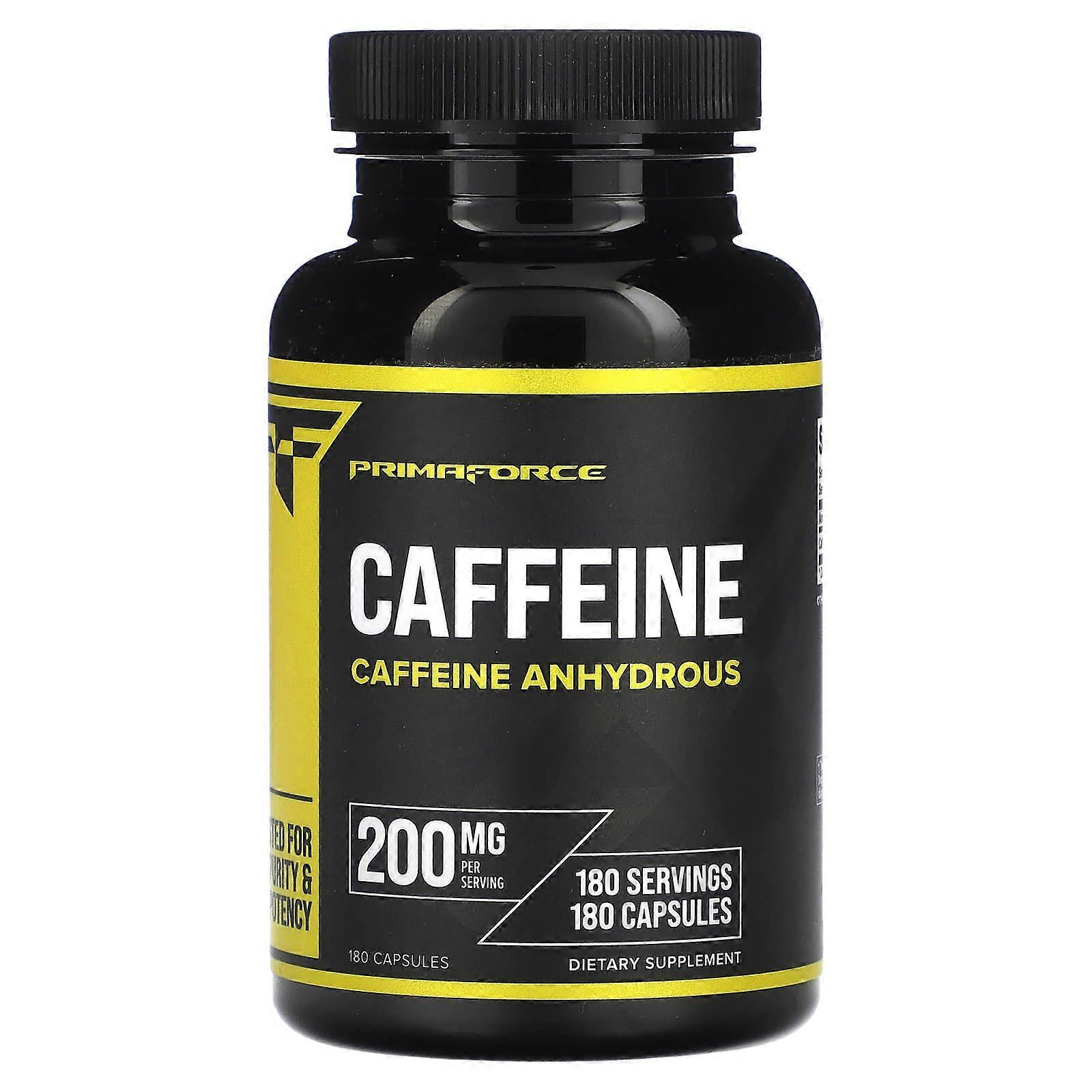Primaforce, caféine, 200 mg, 180 capsules