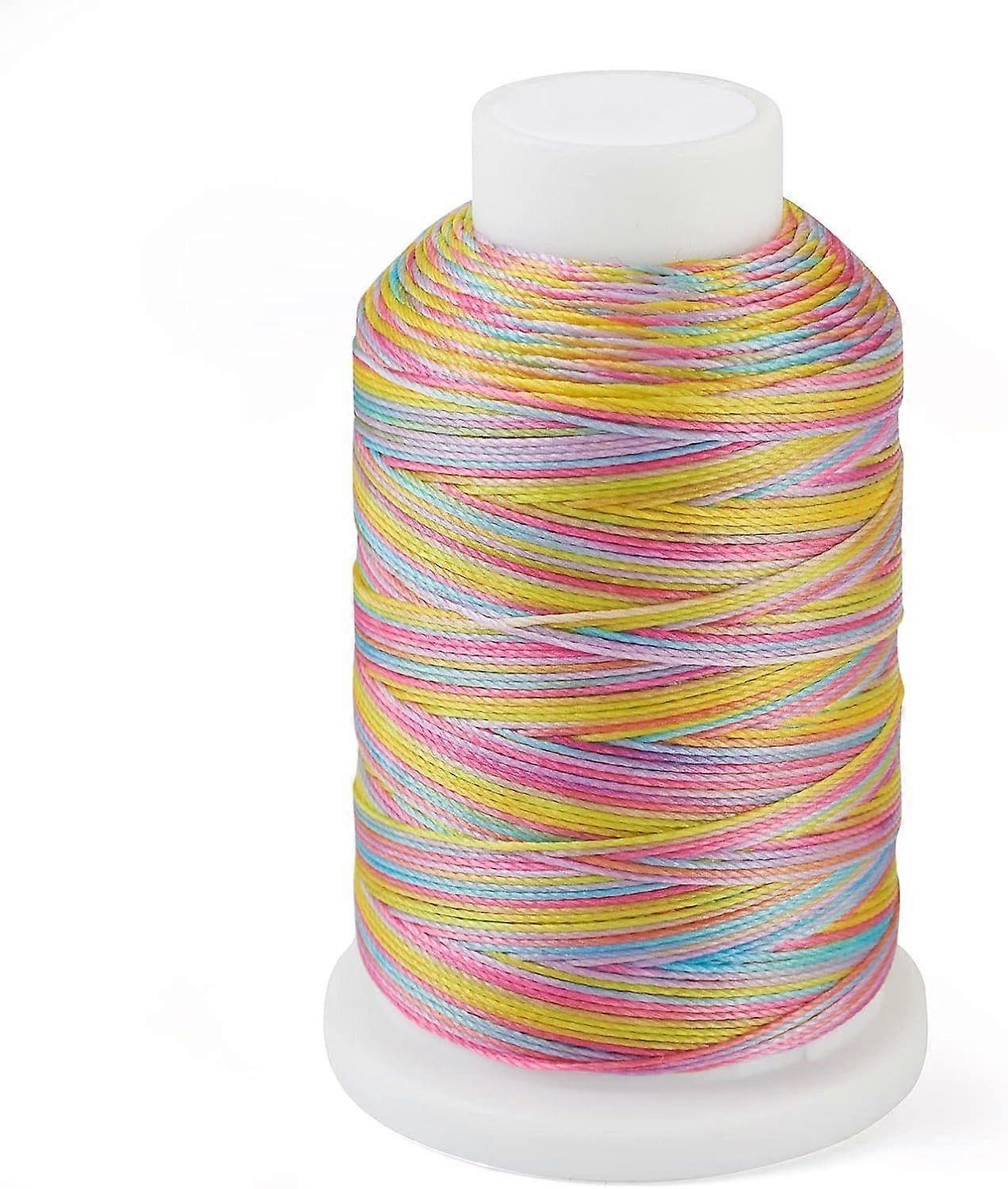 Bestewelry 230m 05mm Round Waxed Polyester Cords 6-Ply Waxed Thread Beading String for Macrame Bracelet Jewellery Making Lime