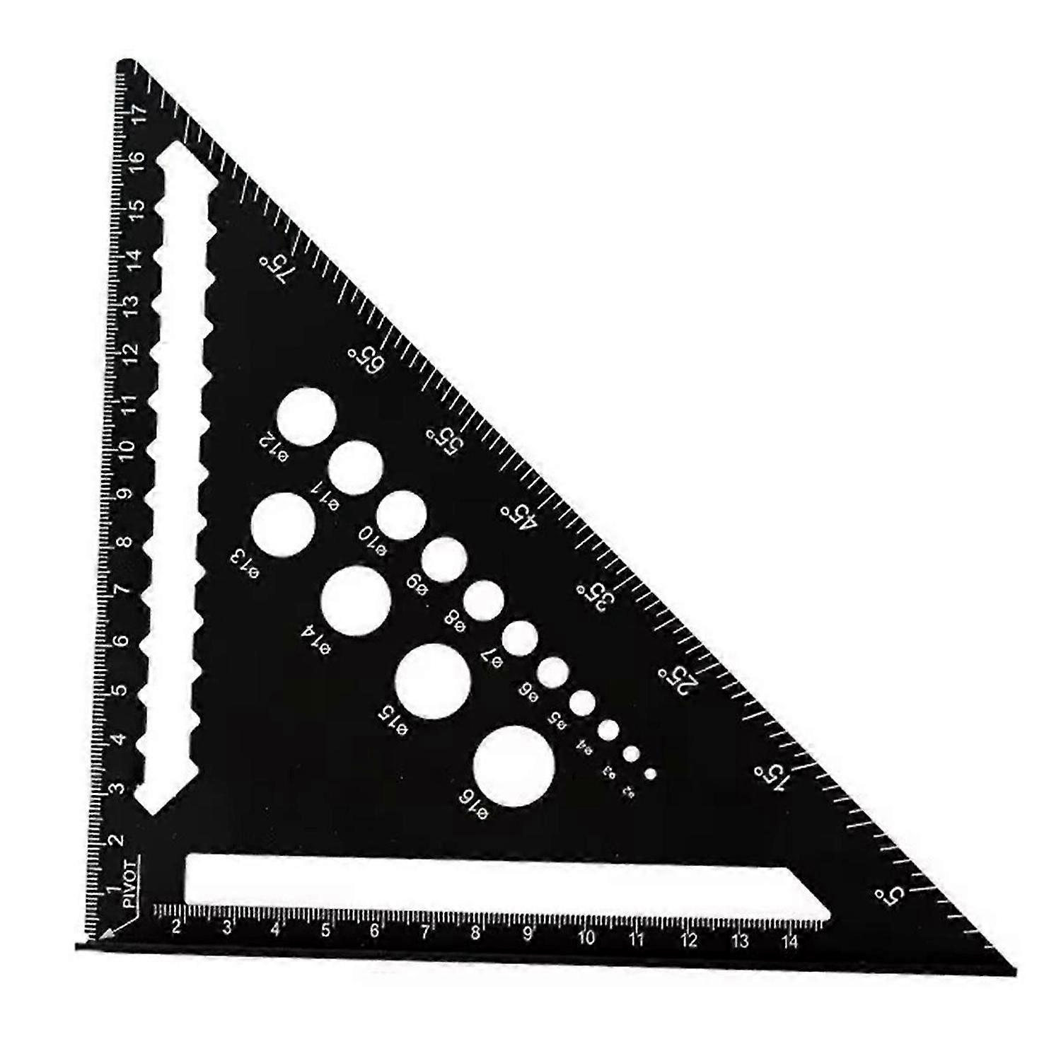Triangle Ruler 7inch Aluminum Angle Protractor Speed Metric Square Measuring Ruler for Building Fram