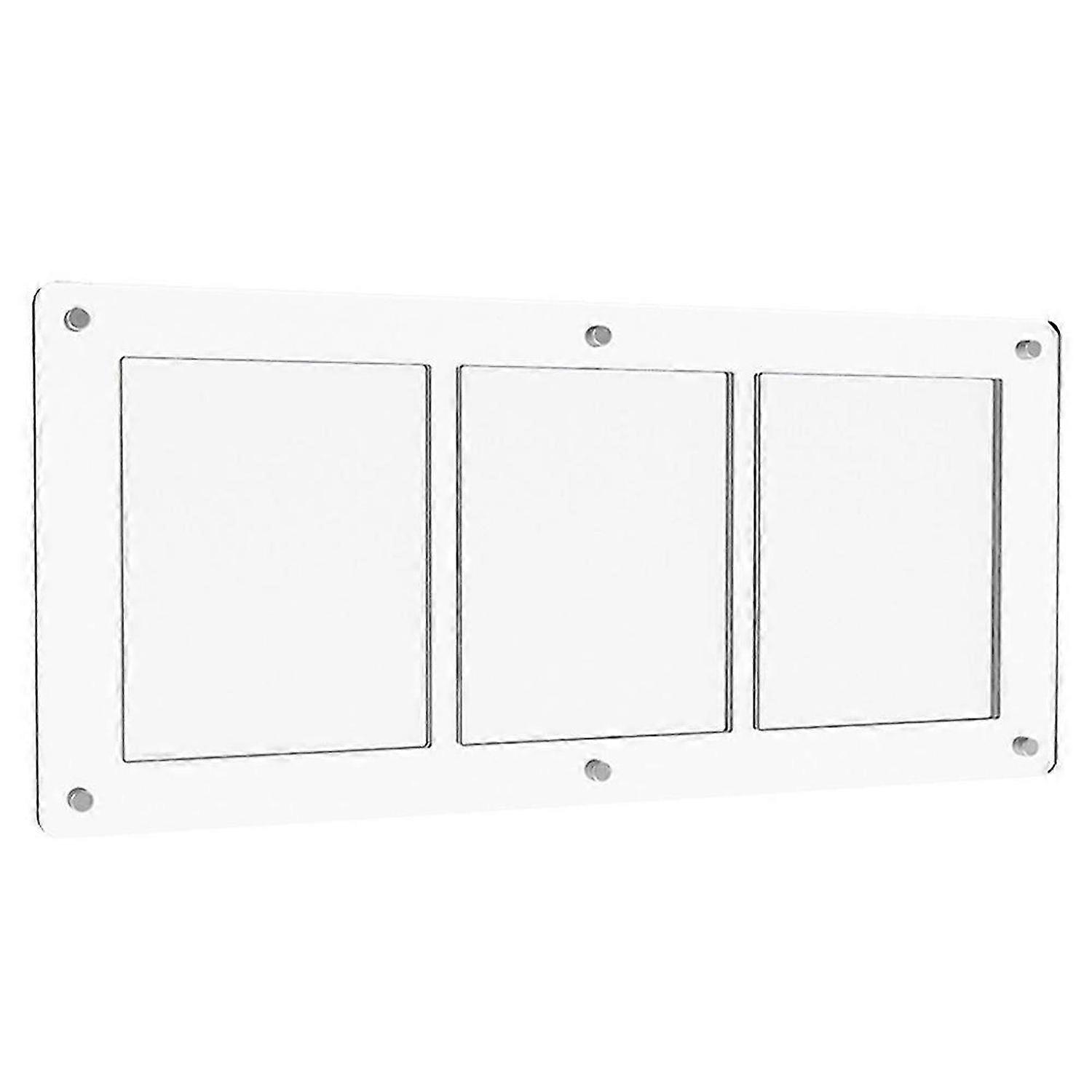 Acrylic Three-Frame Card Holder Magnetic  parent Card Display Stand 35PT Universal Card Brick fo