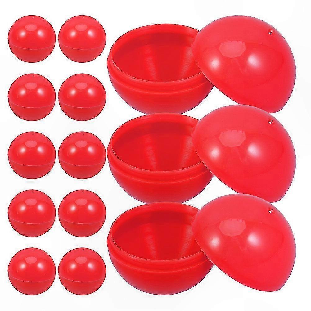 Red PVC Reusable Balls for Party Games and Events, 30 Pieces Openable Round Spheres