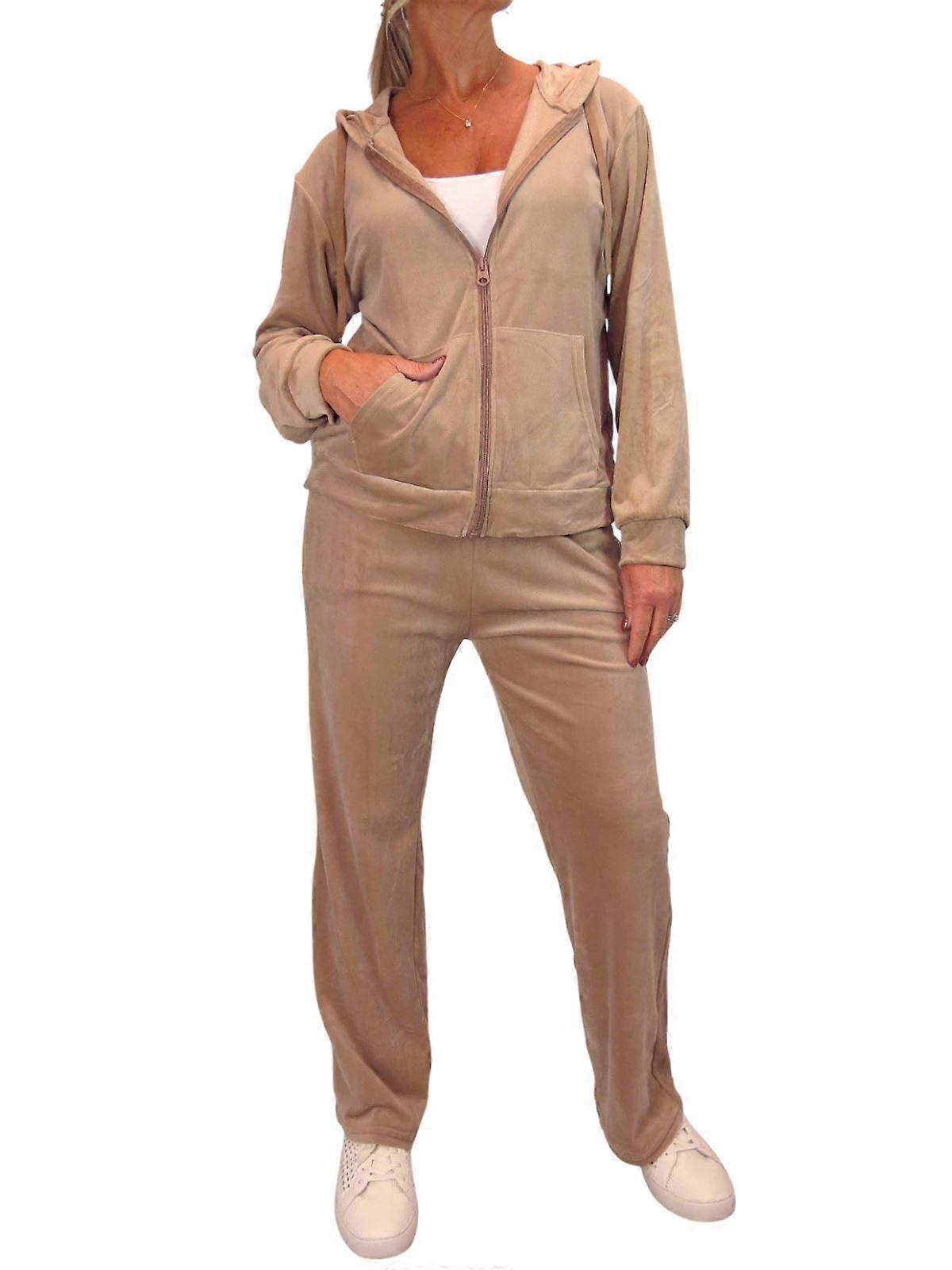 Paulo Due Womens 2 Piece Velour Tracksuit Set