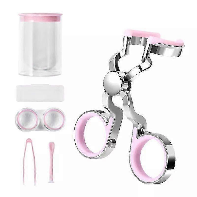 Contact Lens Applicator Tool, Contact Lens Wearing Aid Tool with Contact Lens Case, Sucker+Tweezer with Soft Tip, Travel Set