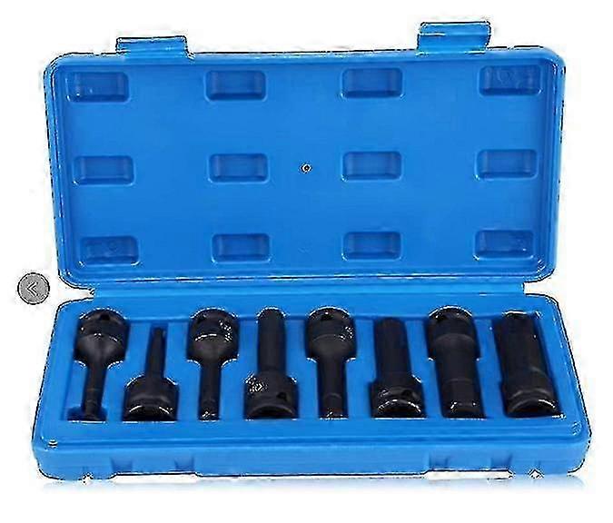 2025 8pcs Hex Socket Set, Hex Wrench Pneumatic Air Intake Bit Set, Universal 1/2" Long Shank Hex Socket Bit Set H5h19