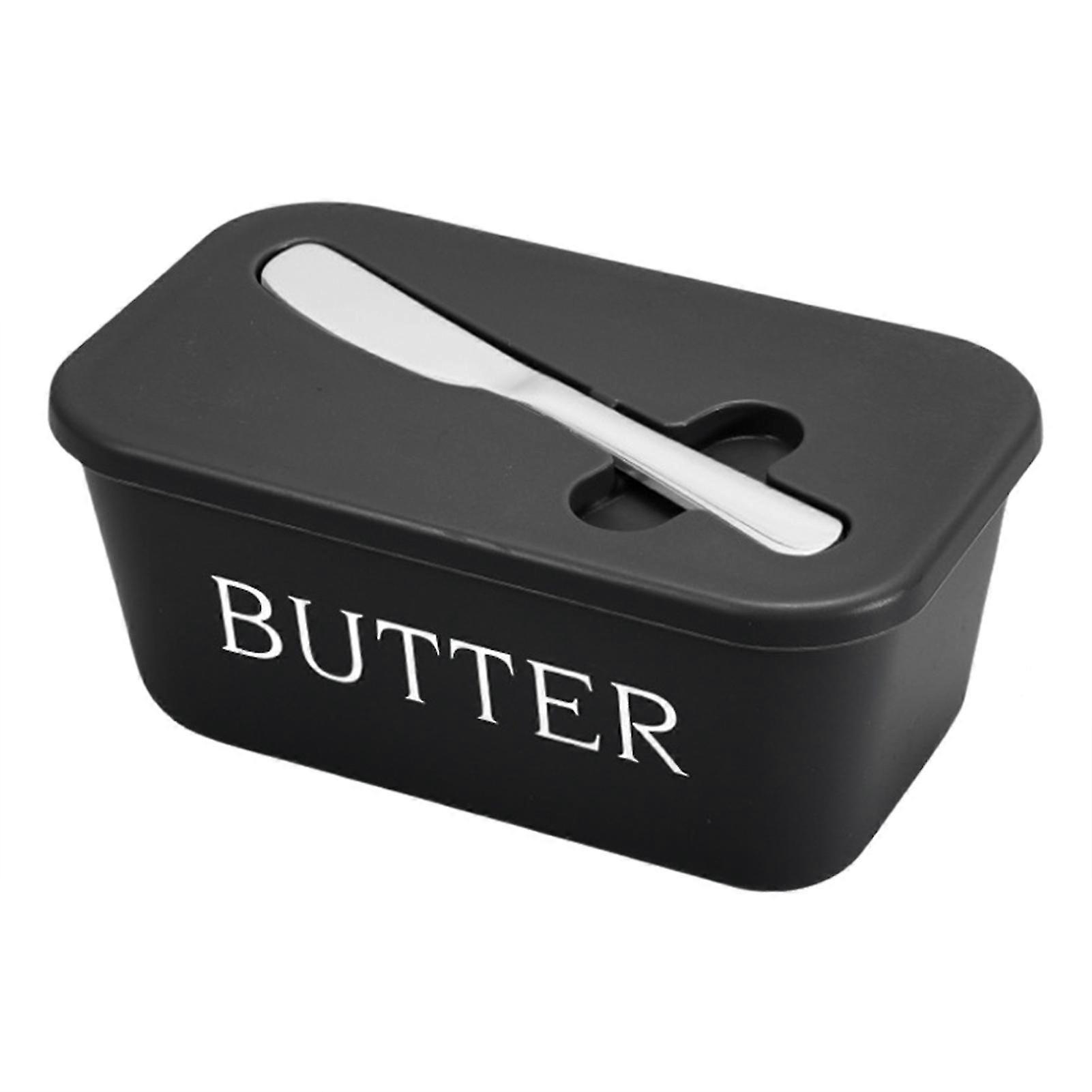 suitable for butter dish with lid and knife, large pp butter keeper container, storage box kitchen gift